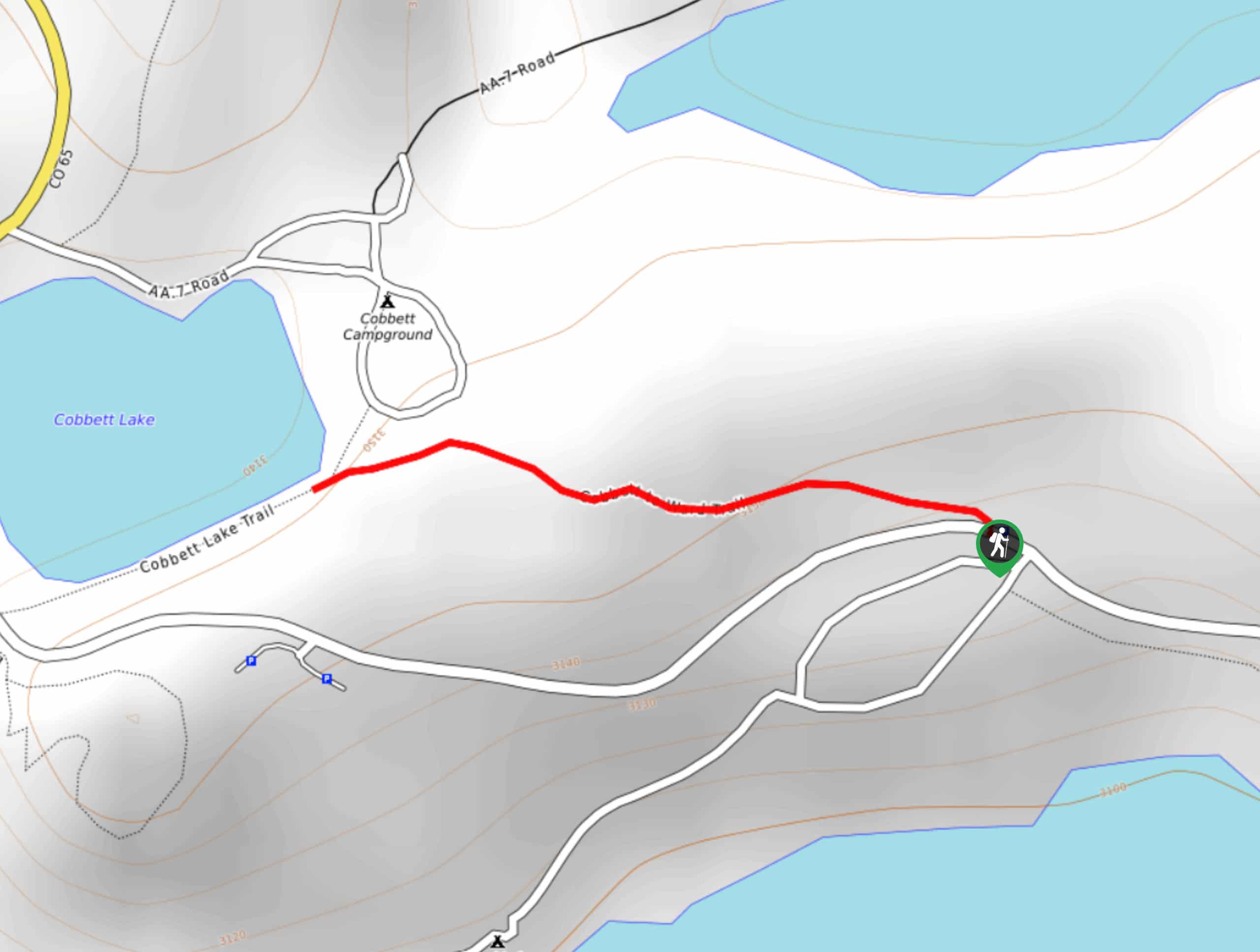 Cobbett to Ward Trail Map