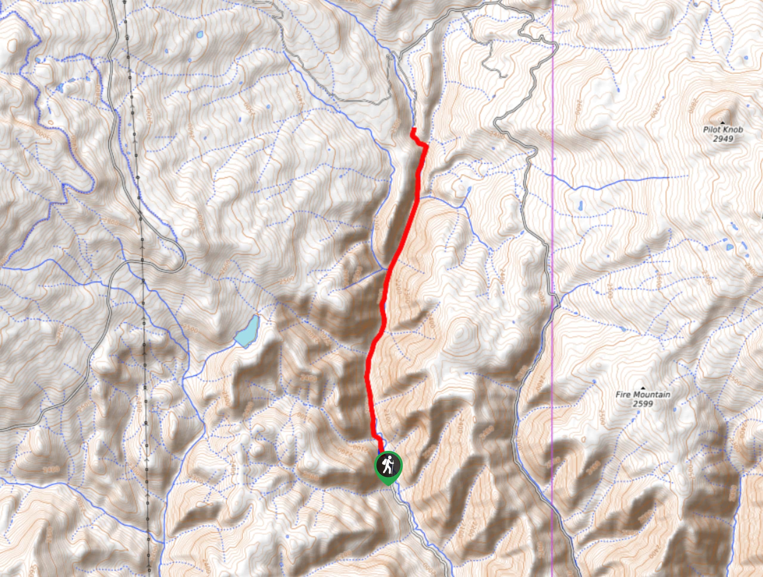 Hubbard Canyon Trail #704 Map