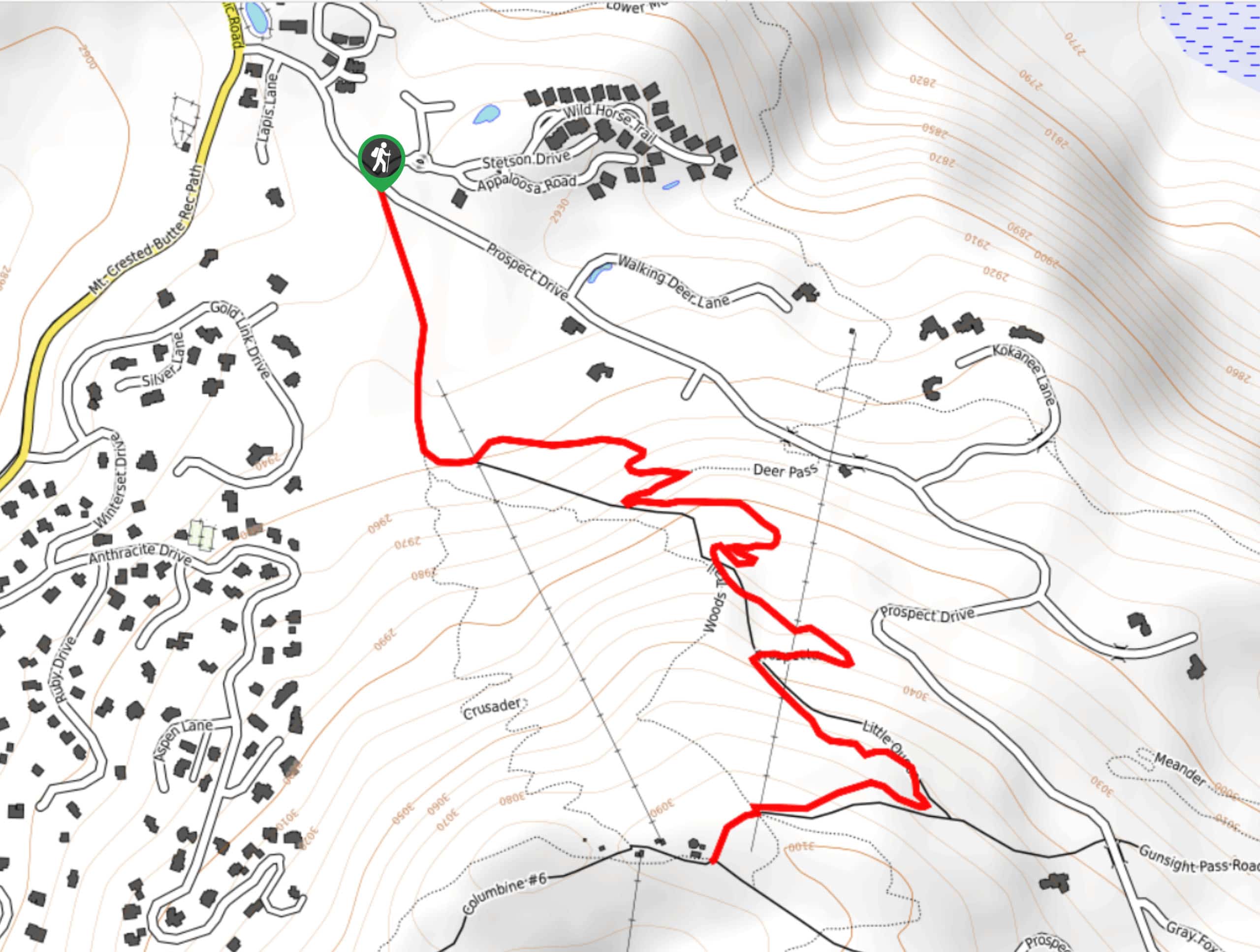 Prospector Trail Map