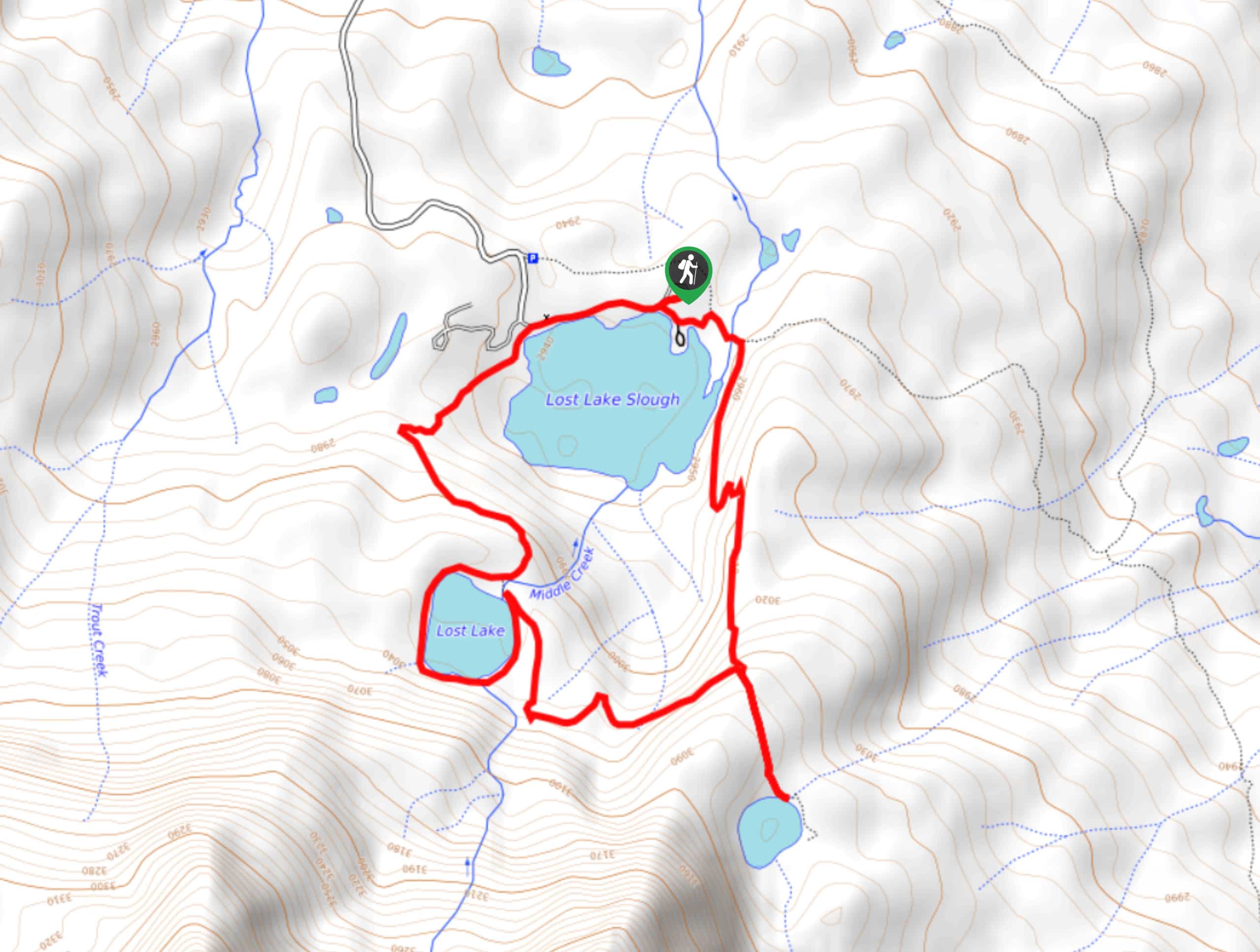 Three Lakes Trail Map