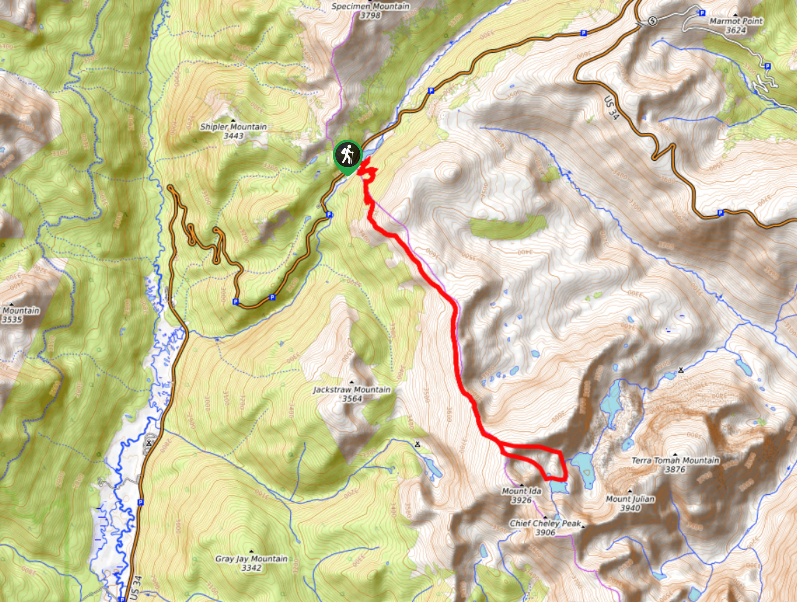 Azure Lake Trail Map
