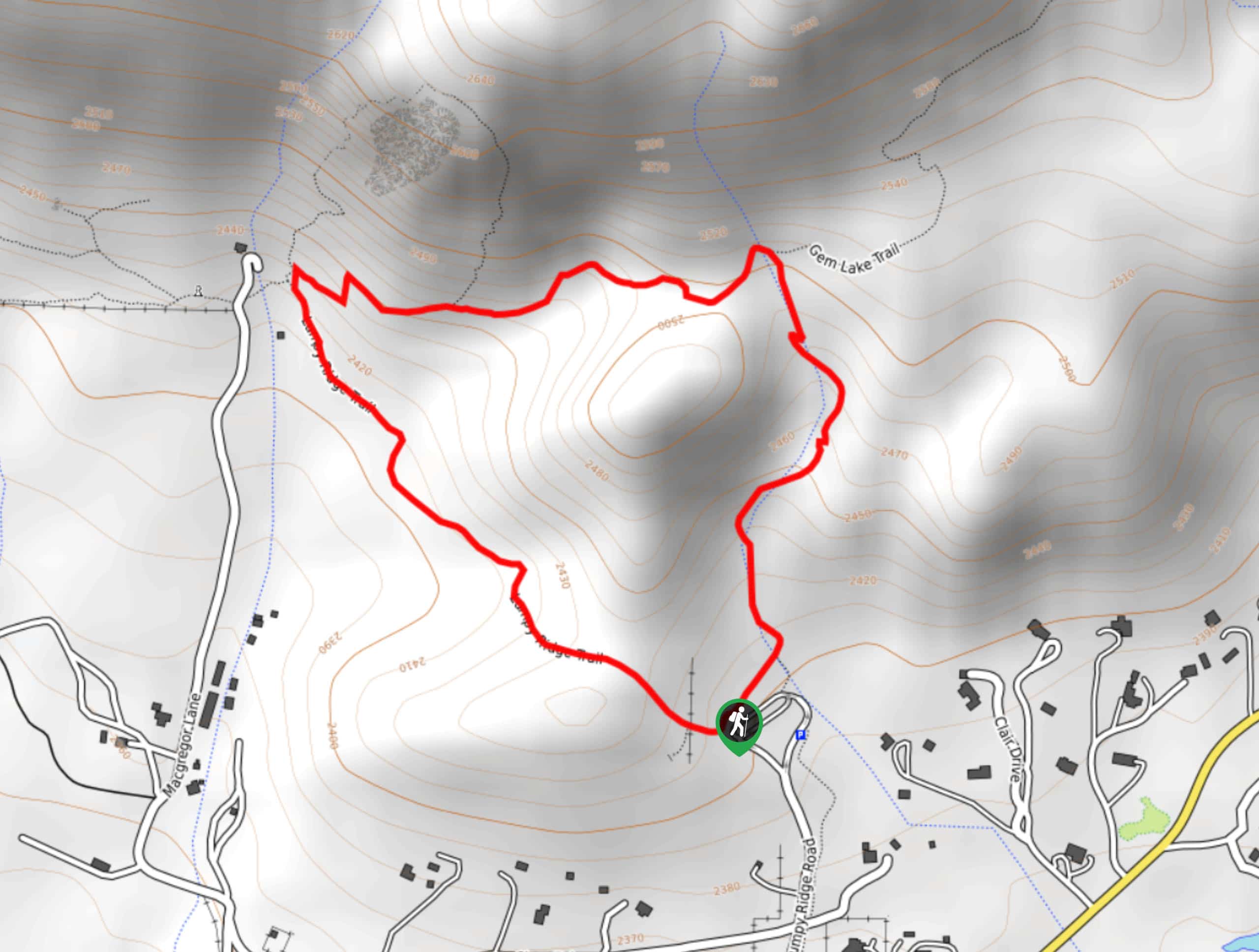 Twin Owls Loop Trail Map