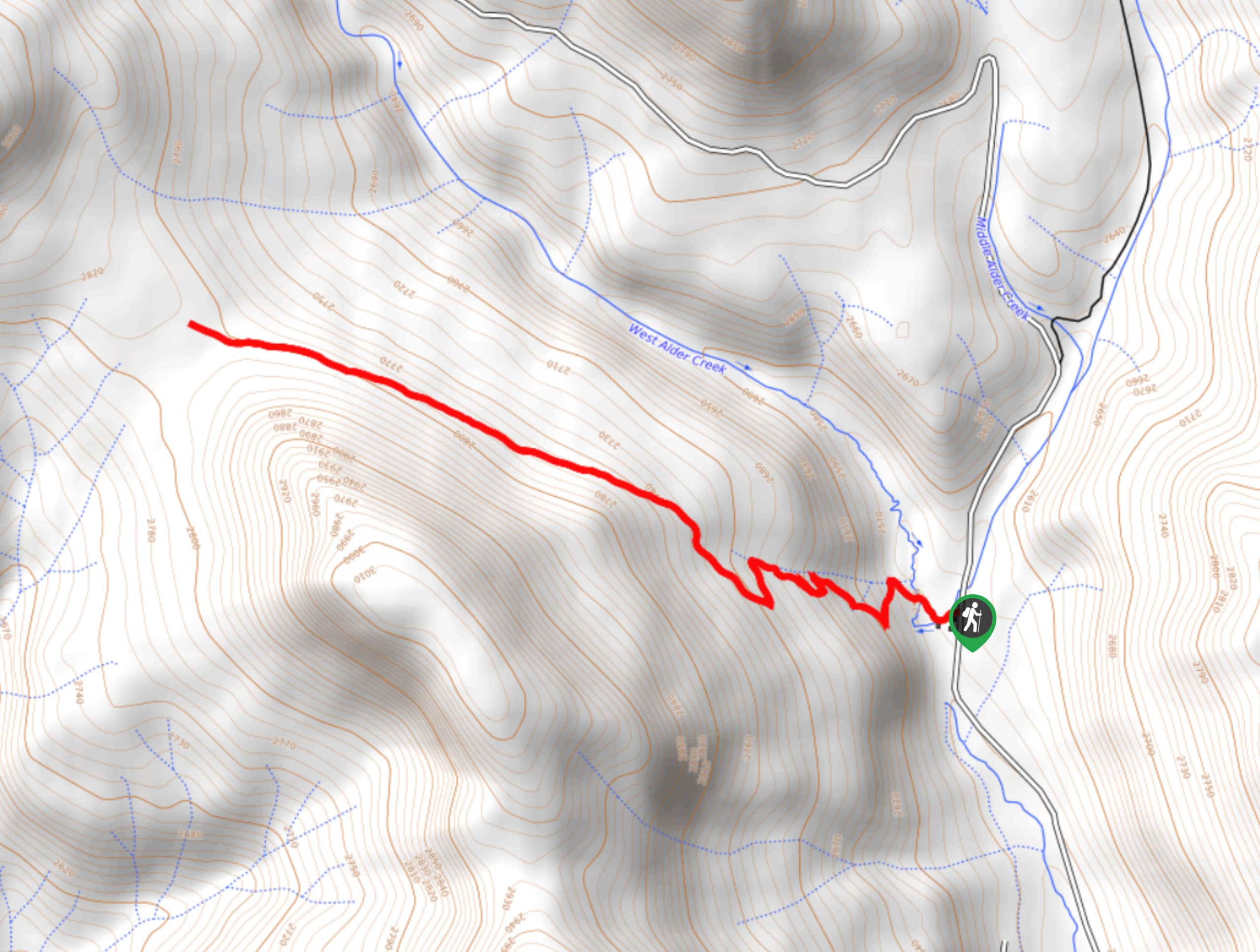 Alder Bench Trail Map