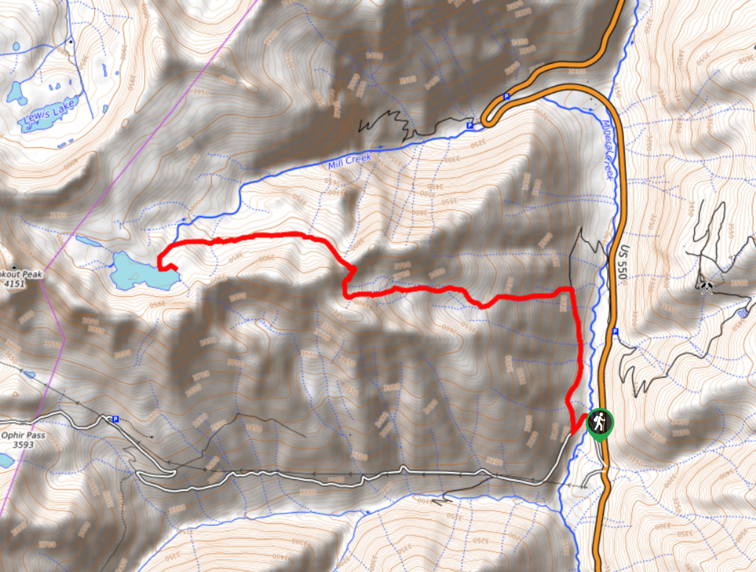 Columbine Lake Trail #509 Map