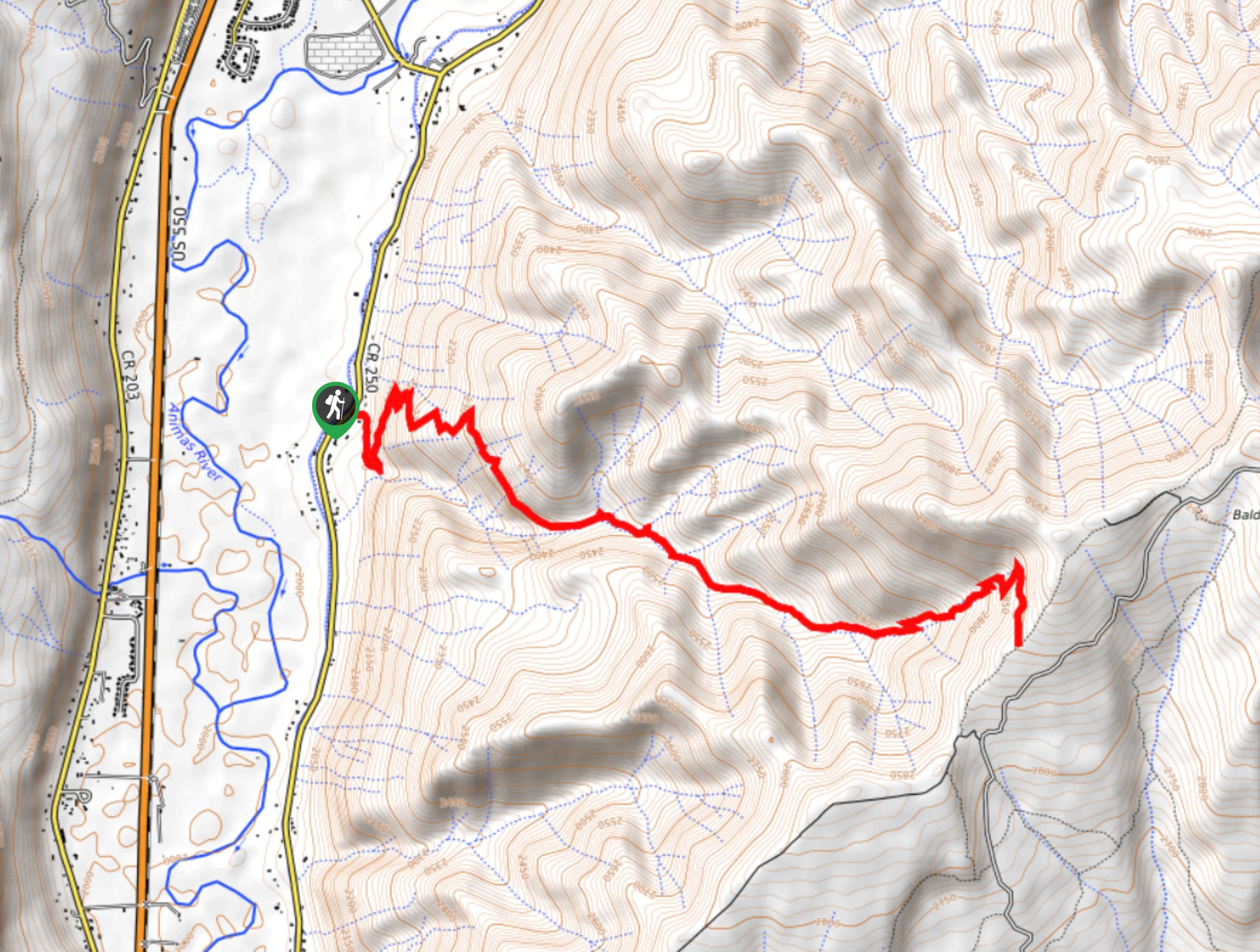 Haflin Creek Hike Map