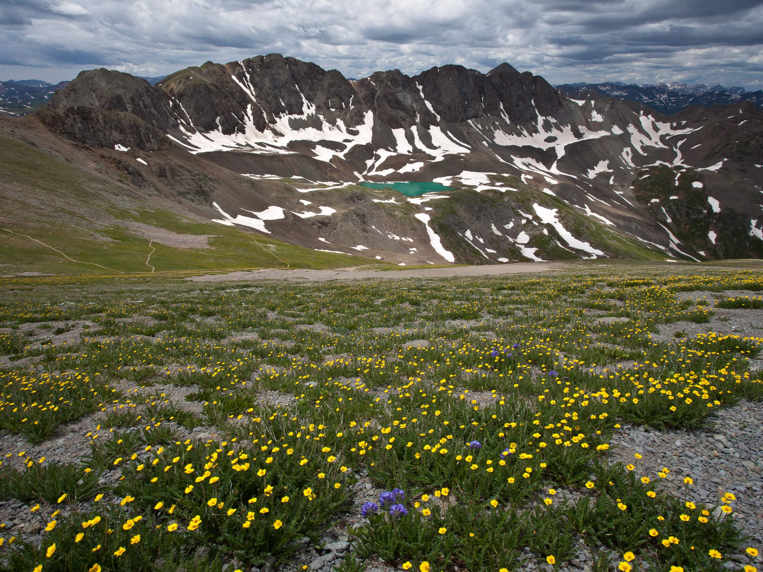 Handies Peak from Silver Creek/Grizzly Gulch