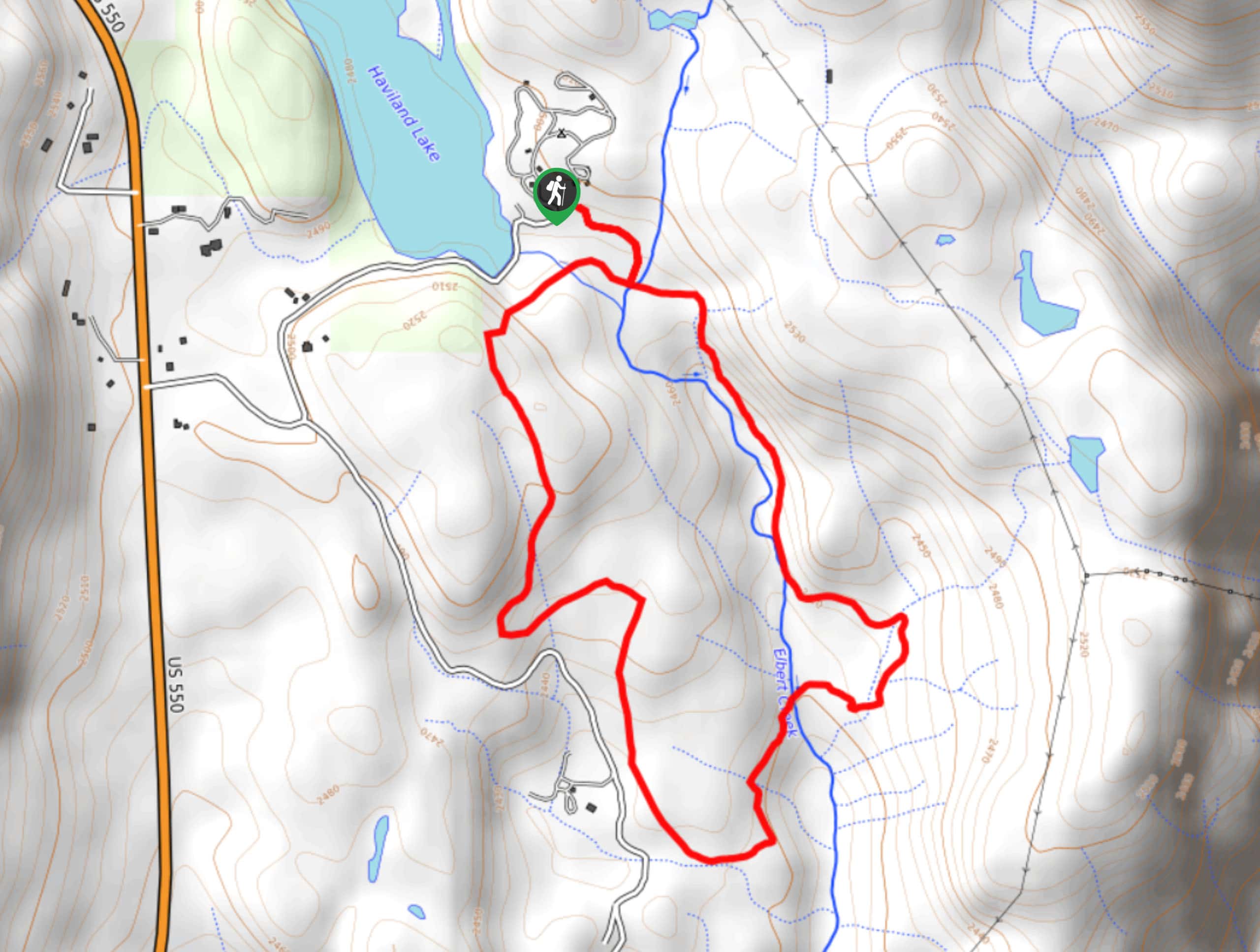 Haviland Lake Trail Map