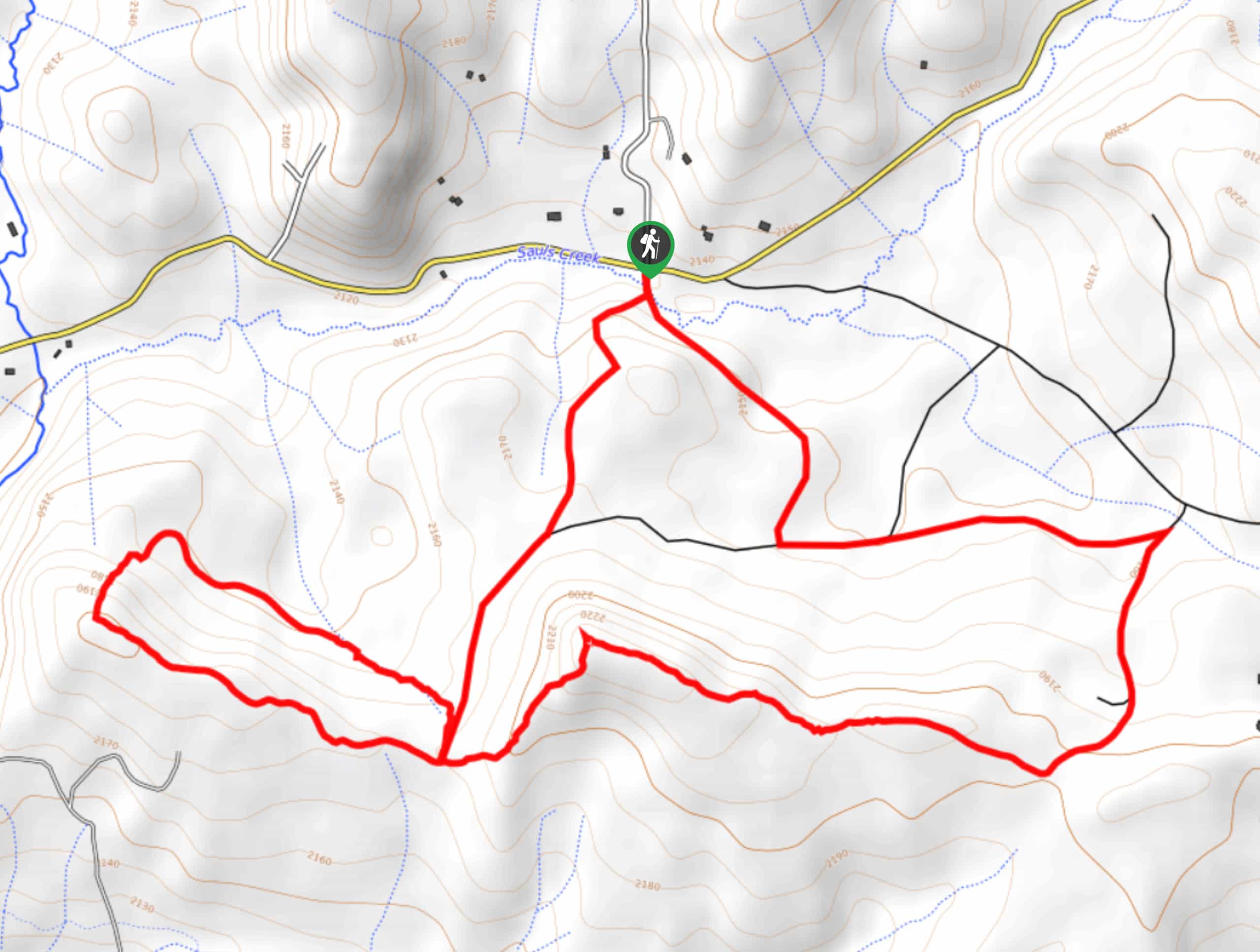 Sauls Creek Trail Map