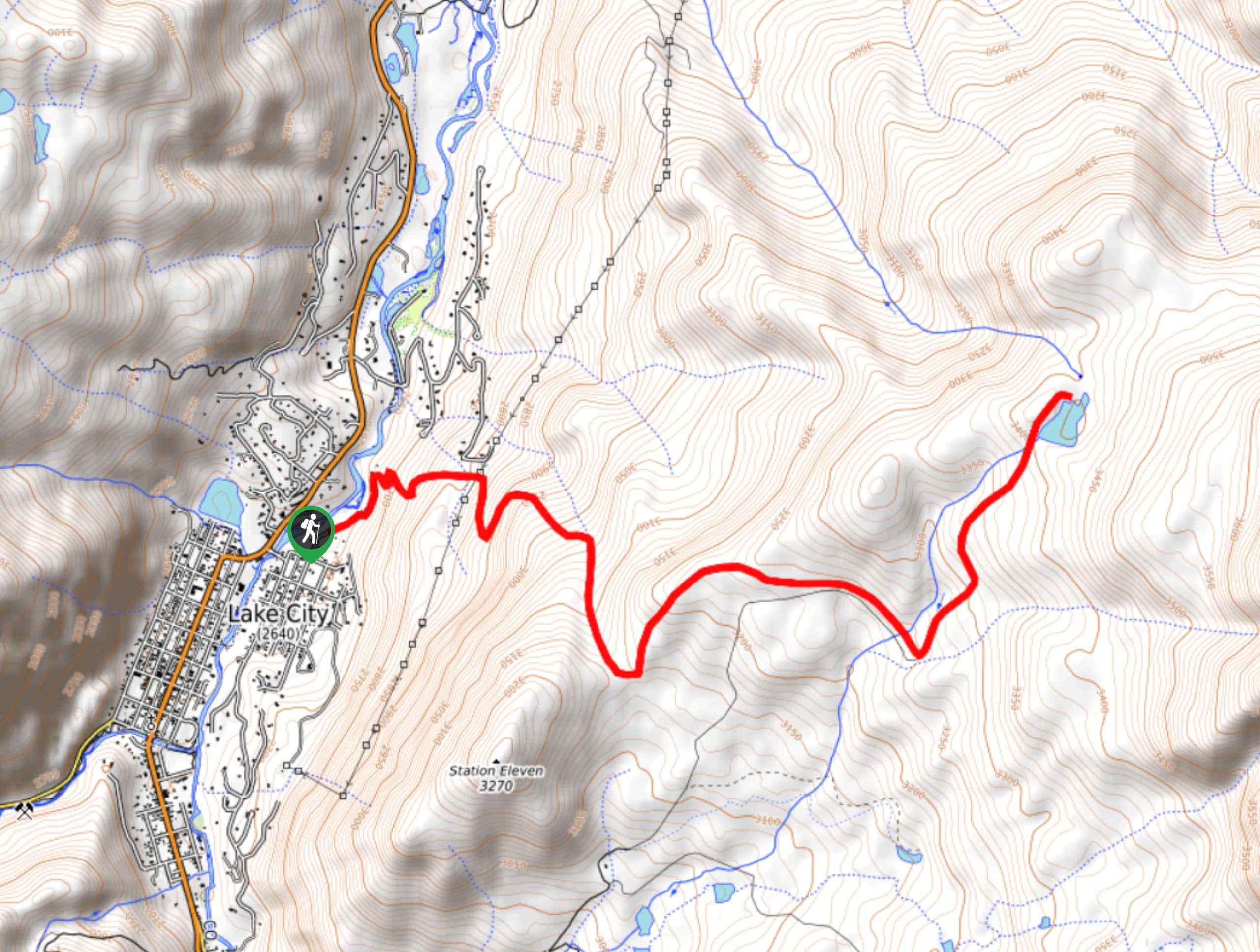Waterdog Lake Trail Map