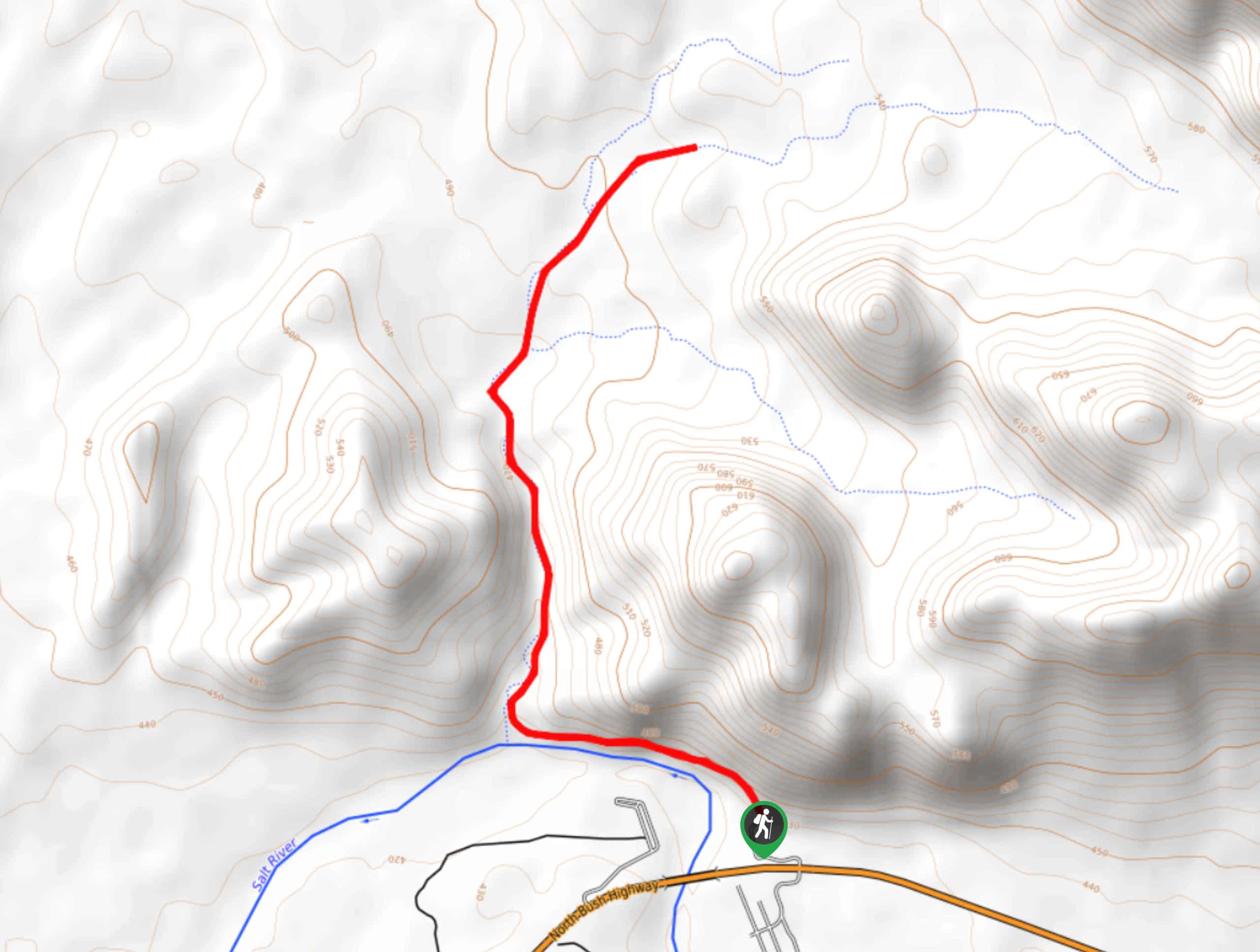 Blue Point to the Oven Hike Map