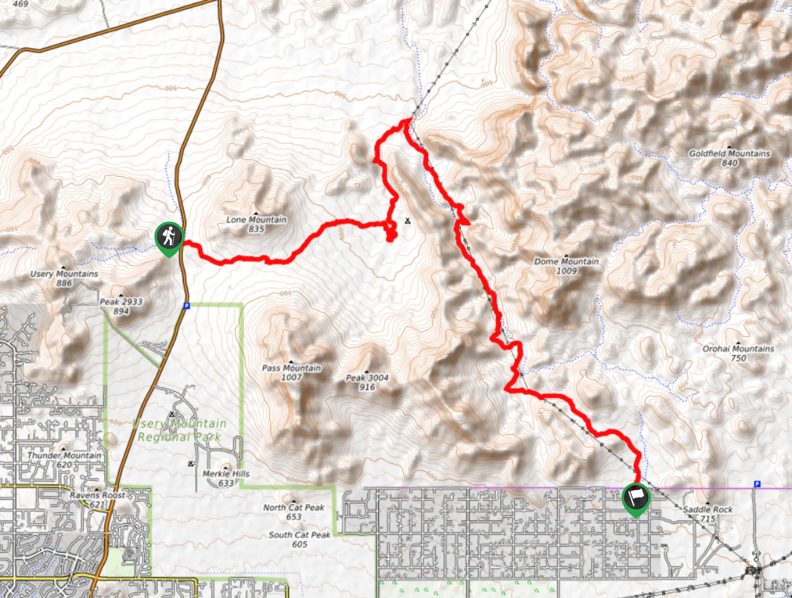 Bulldog Canyon Hike Map