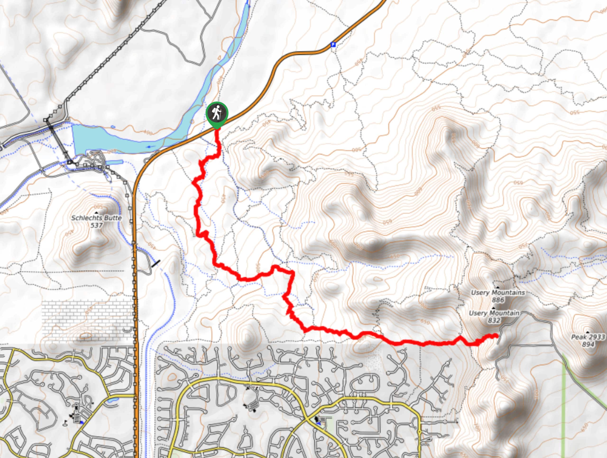 Granite and Hawes Trail Map
