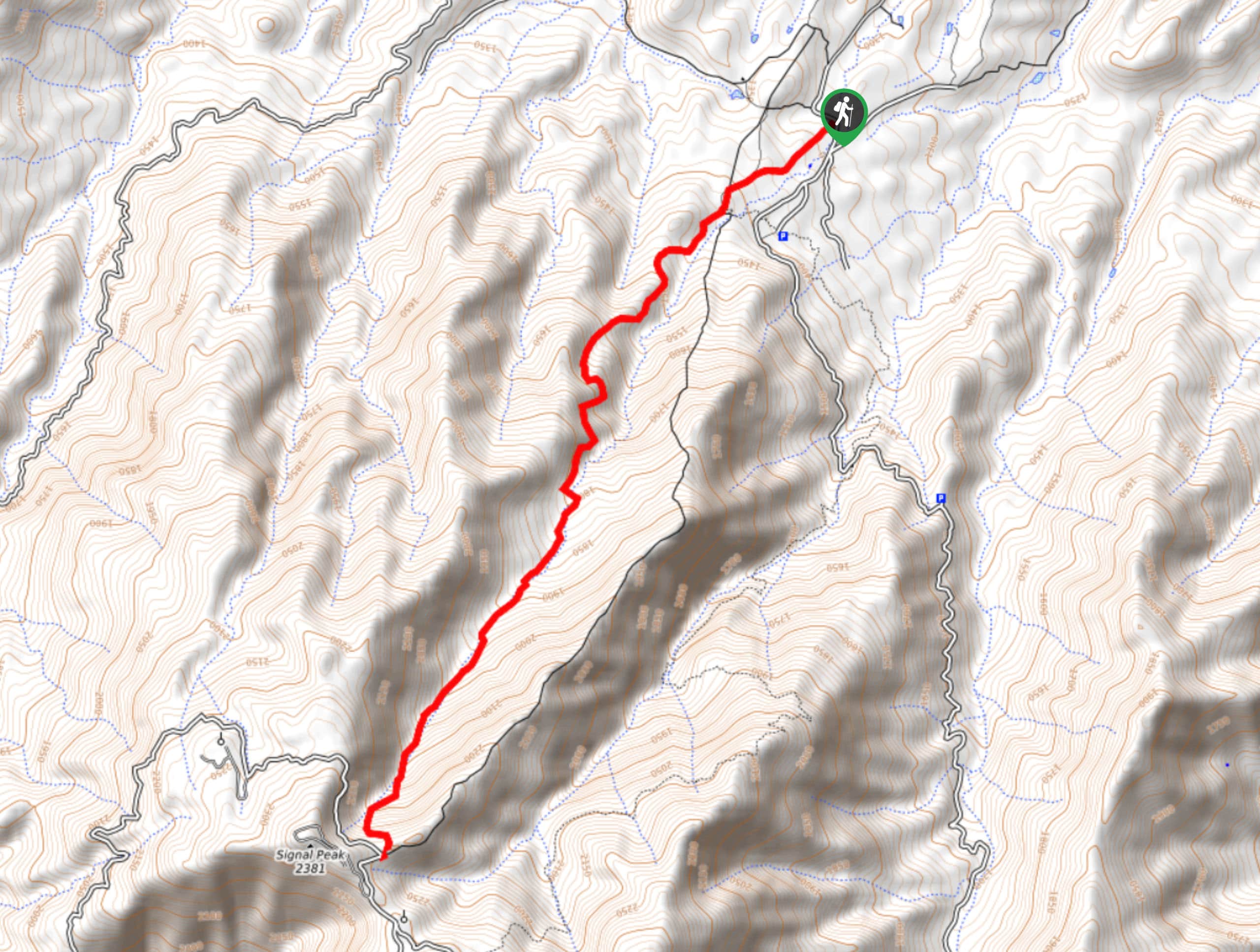 Icehouse Canyon Trail Map