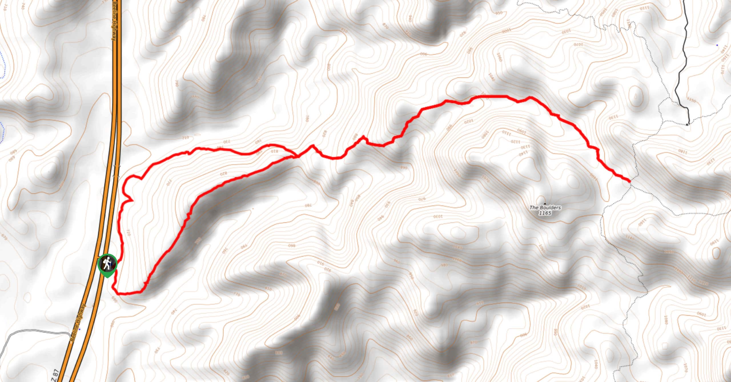 Pine Creek and Ballantine Loop Map