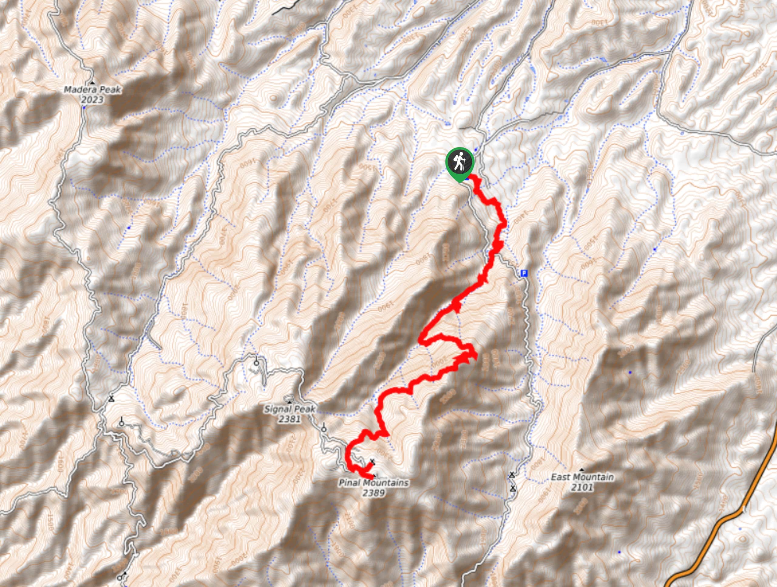 Sixshooter Canyon Trail Map
