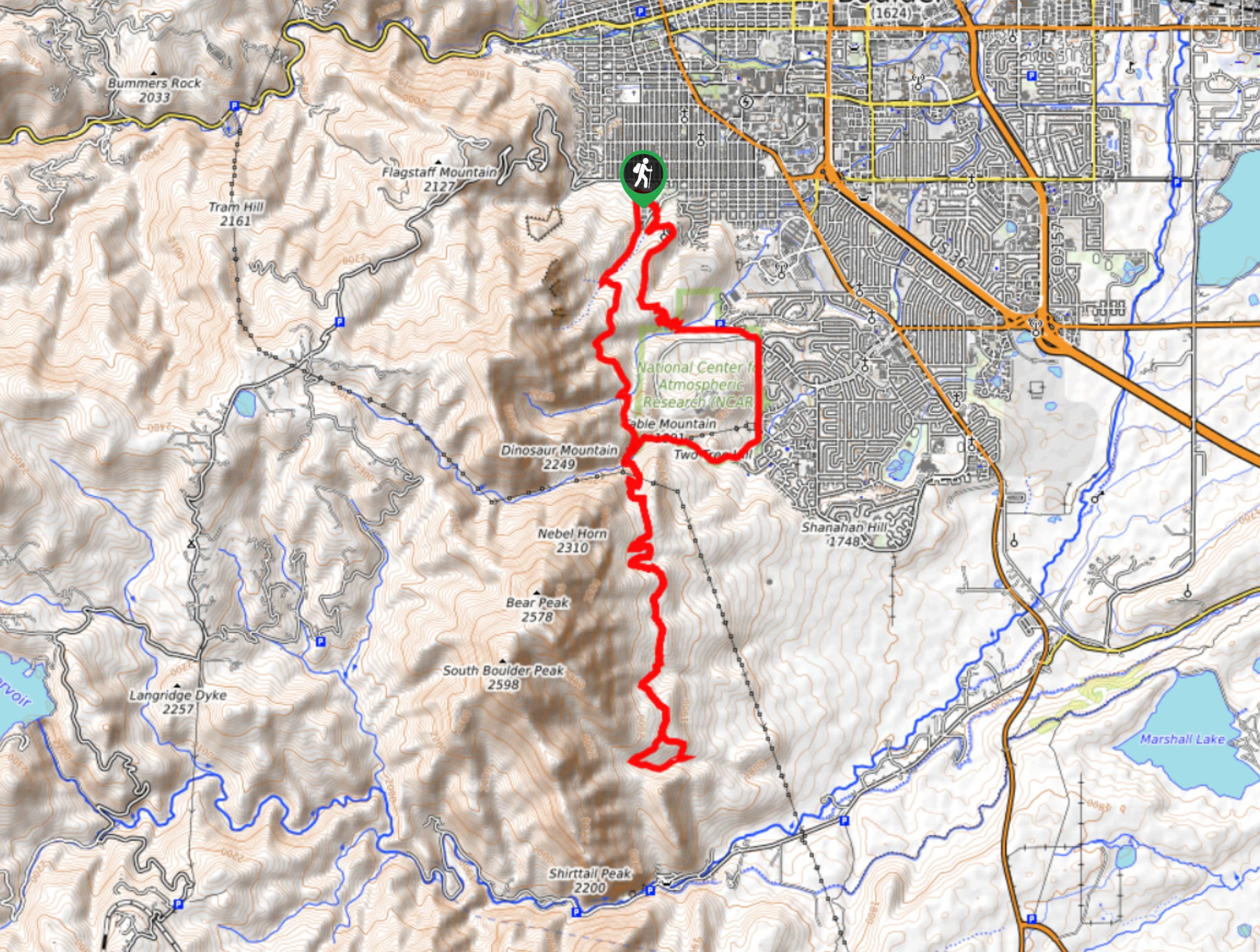 Boulder Mesa Loop Trail Map
