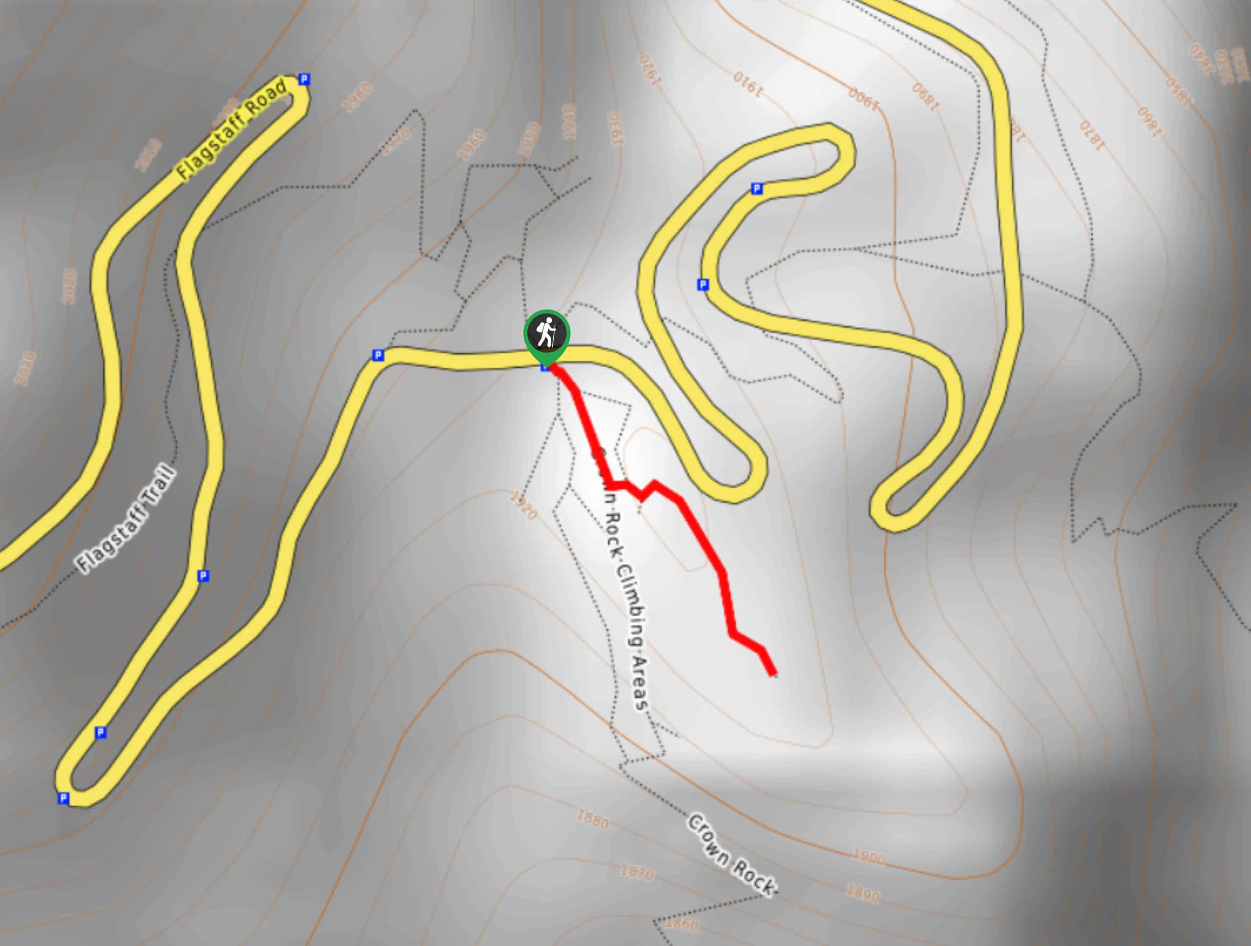 Crown Rock Trail Map