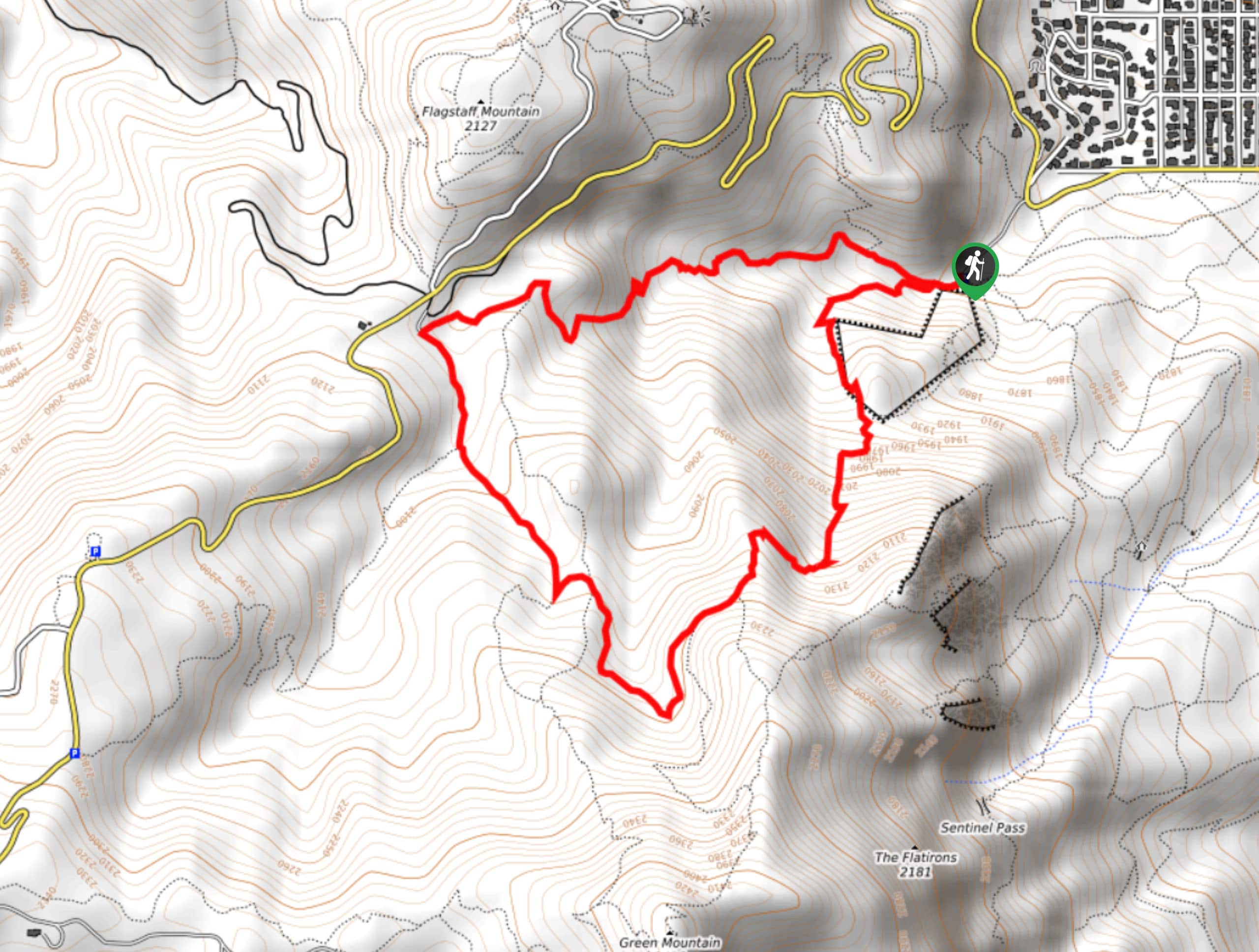Gregory Canyon and E.M Greenman Loop Trail Map