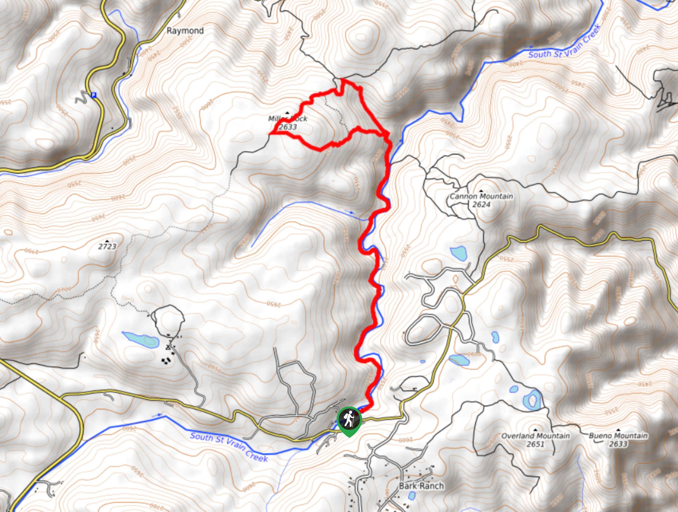 Miller Rock Hike Map