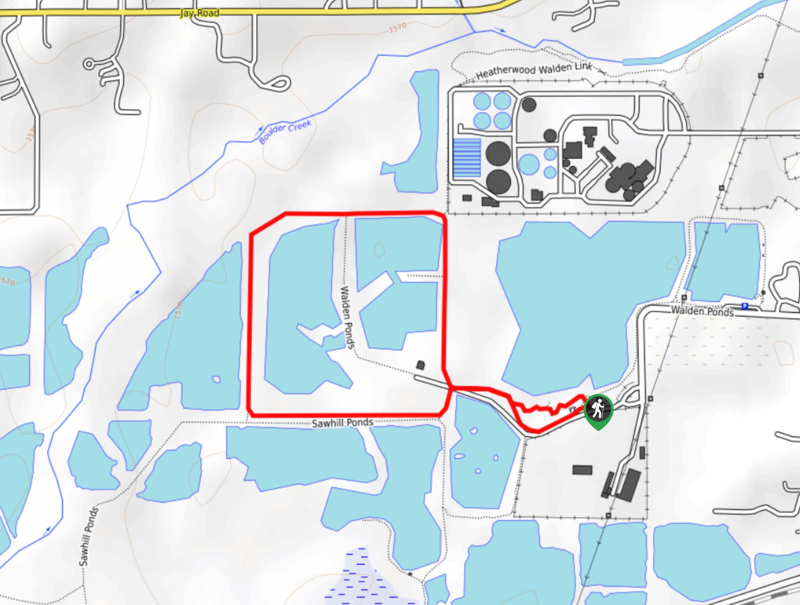 Walden Ponds Hike Map