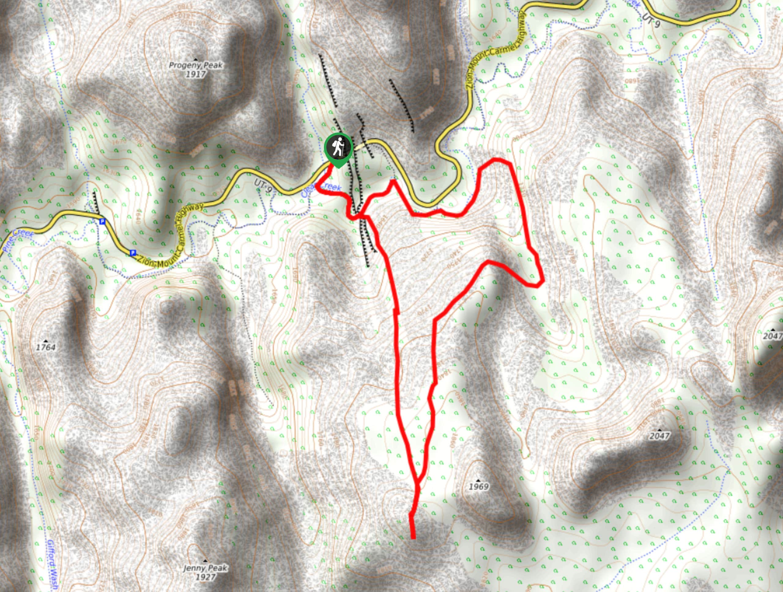 Cockeye Falls Trail Map