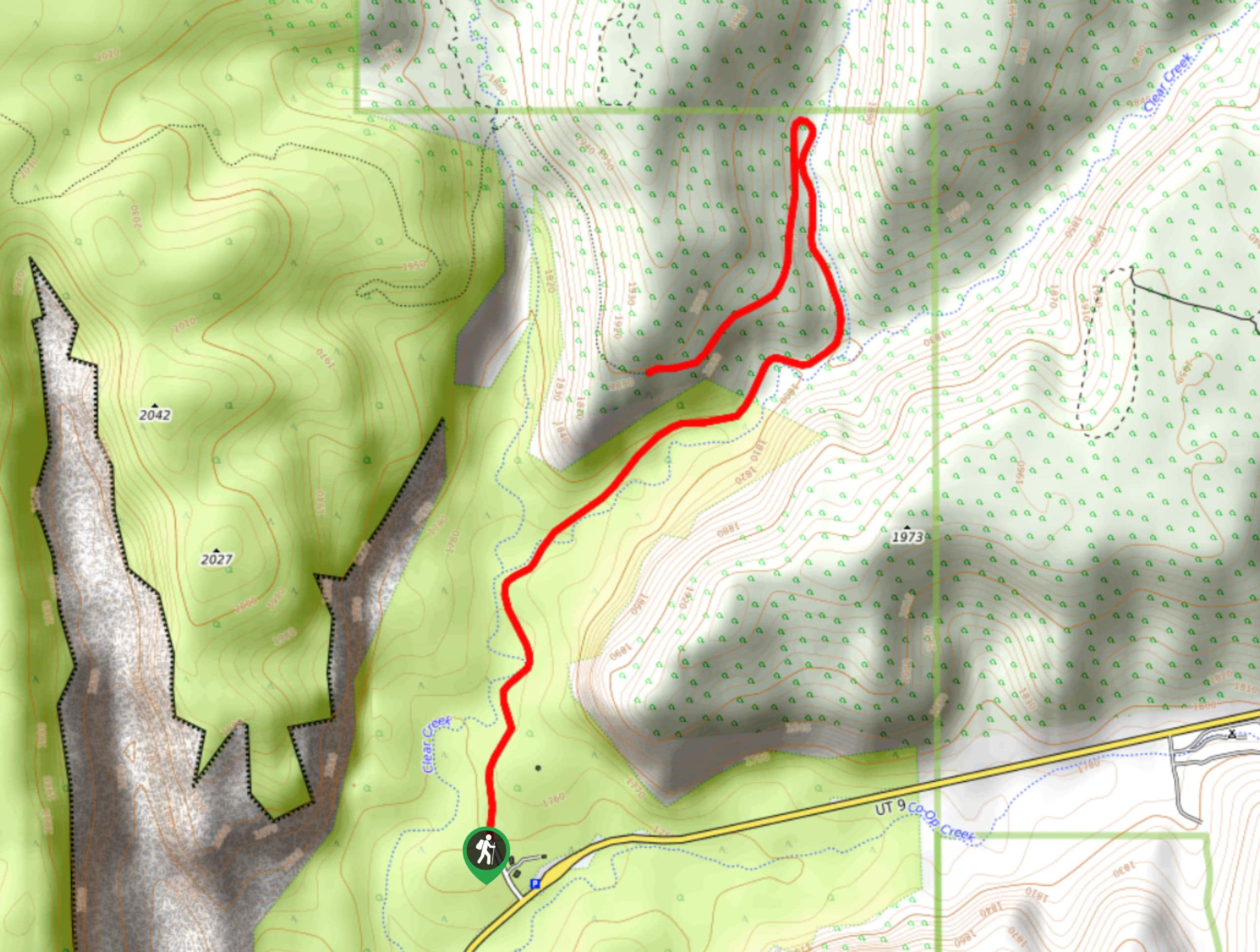 East Rim Overlook Trail Map