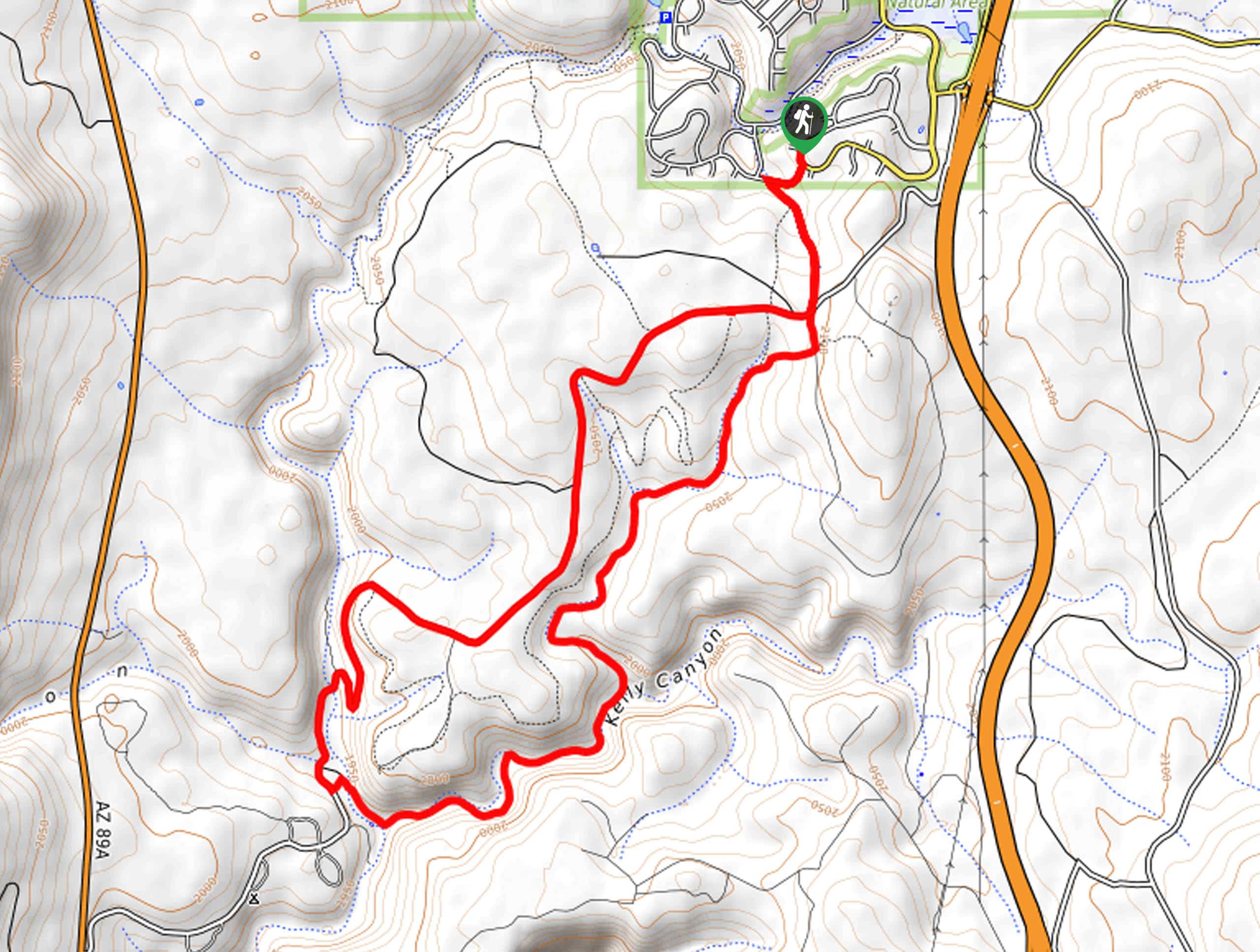 Kelly Canyon Trail Map