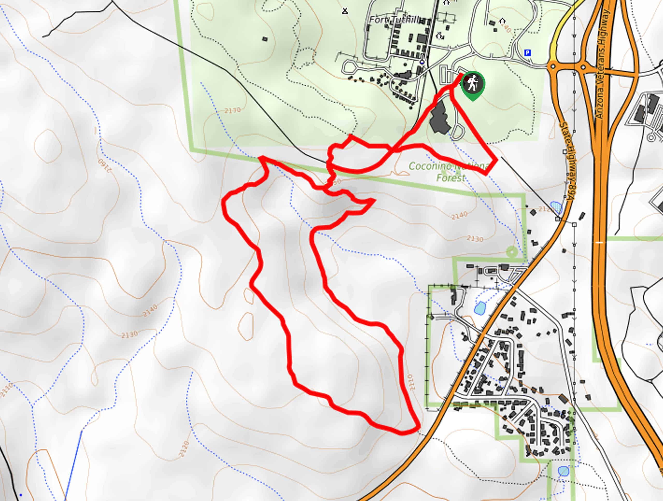 Soldier and Highlands Loop Map