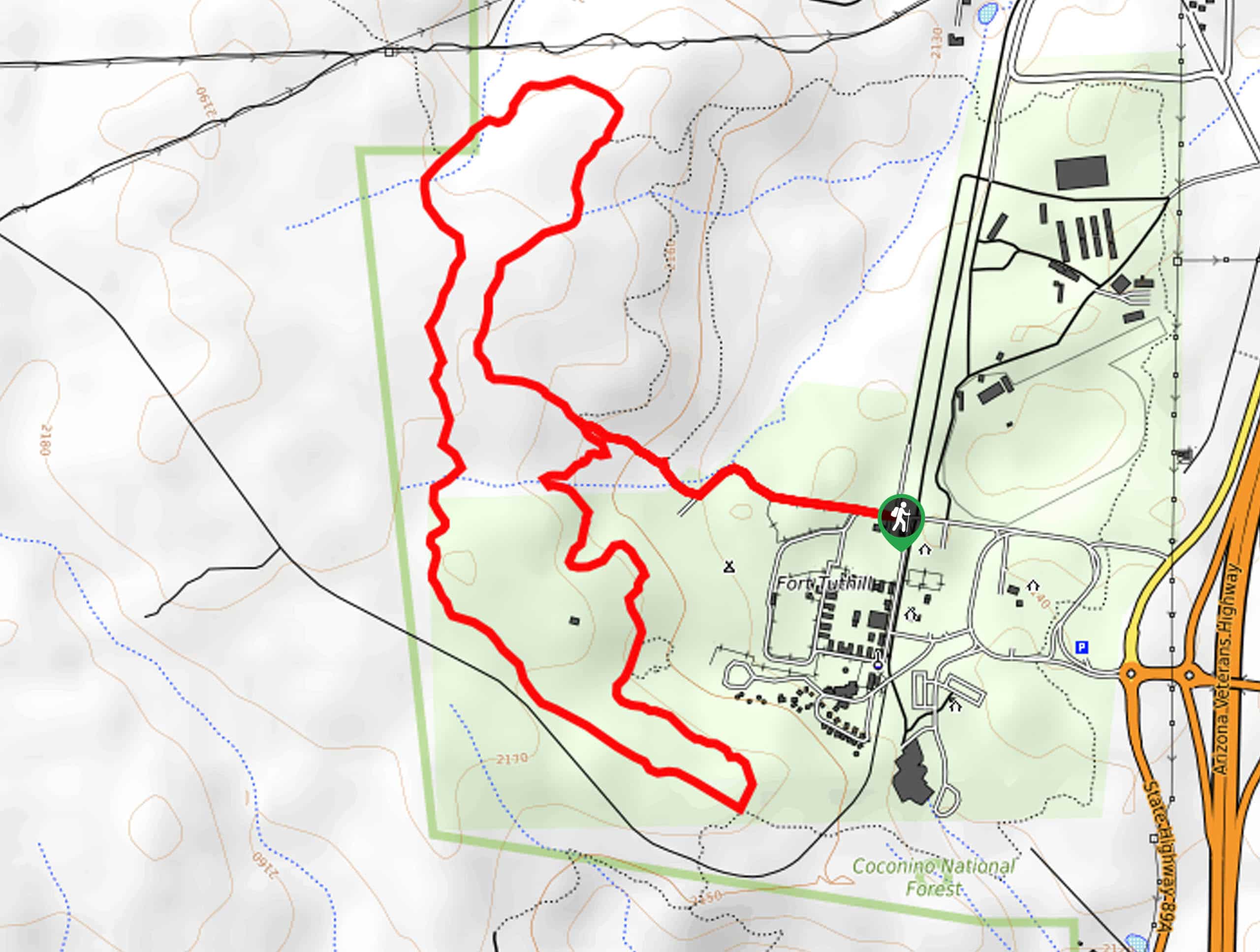 Soldier Trail and Bridge Trail Loop Map