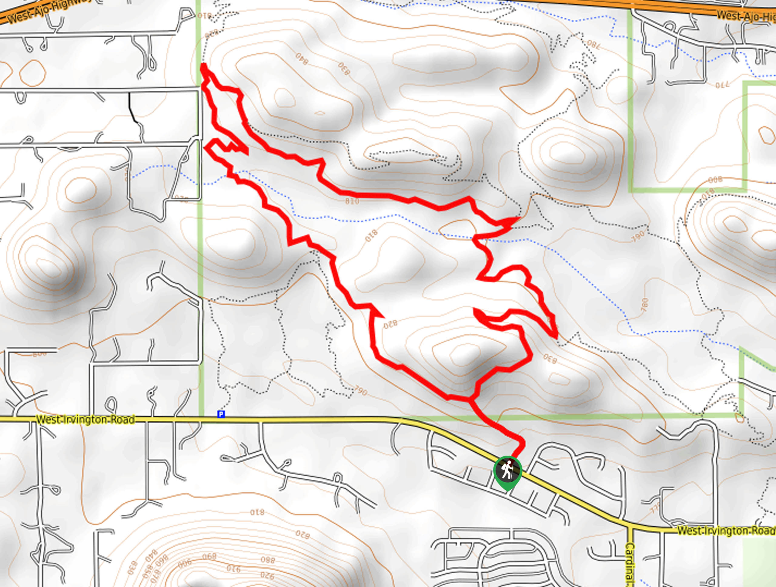 Bittersweet, Camaro, and Sunset Pass Loop Map
