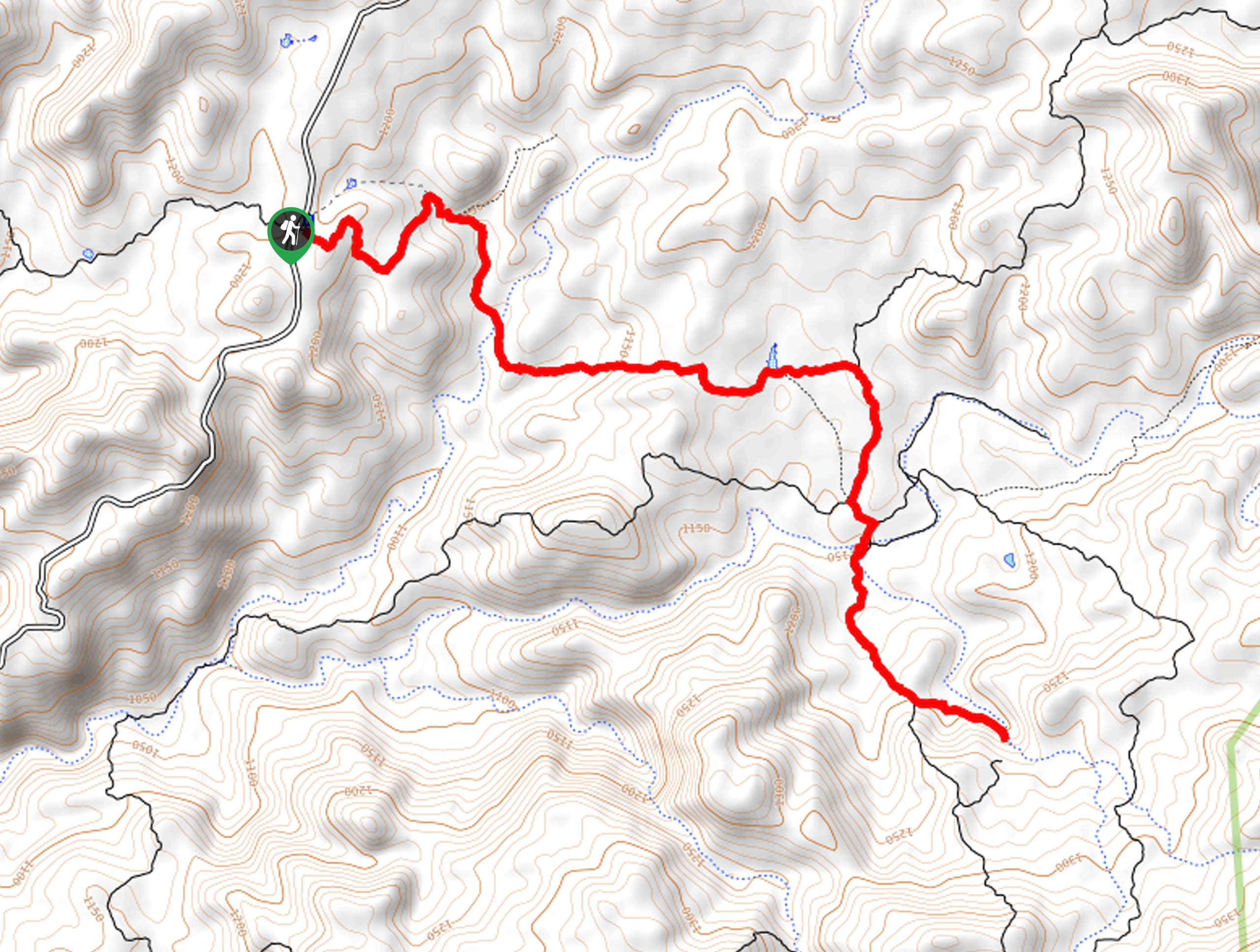Chiva Falls Trail Map