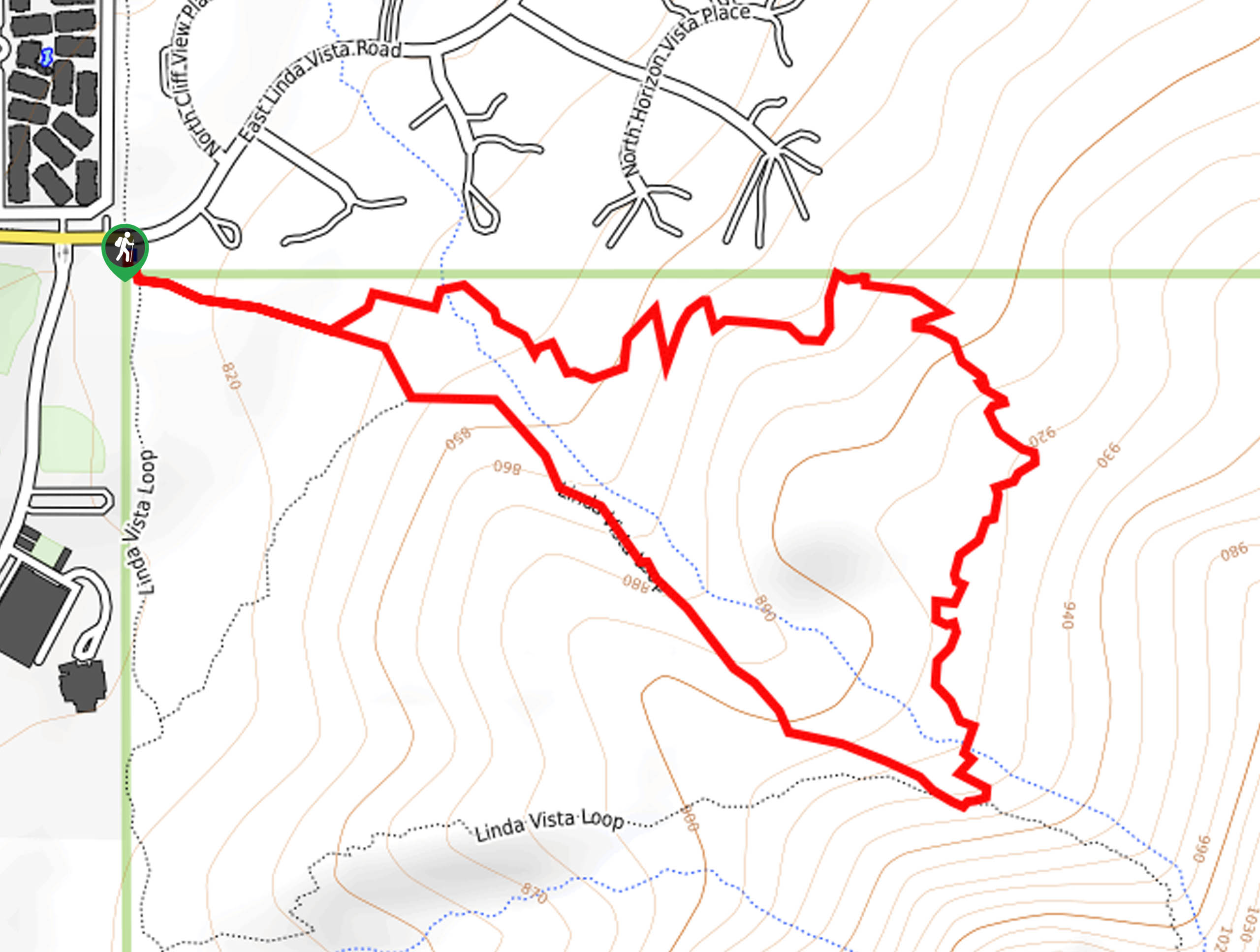 Linda Vista Short Loop Map