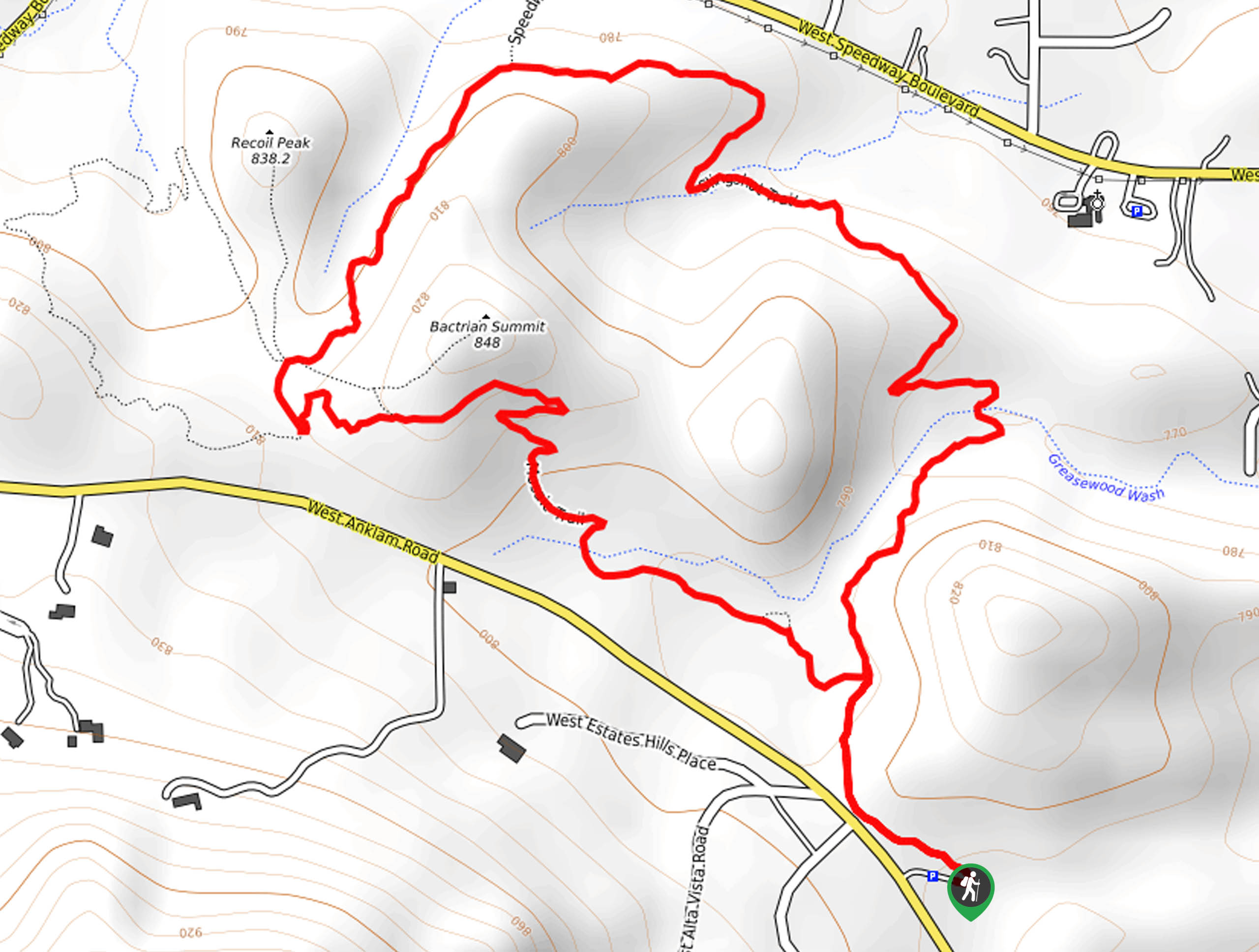 Slingshot Trail and Mosaic Trail Loop Map