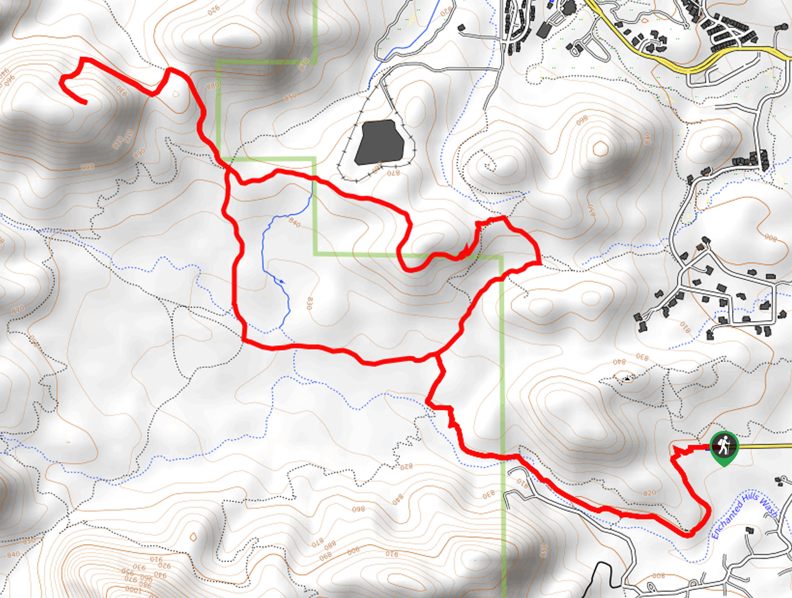 Starr Pass and Rock Wren Loop Map