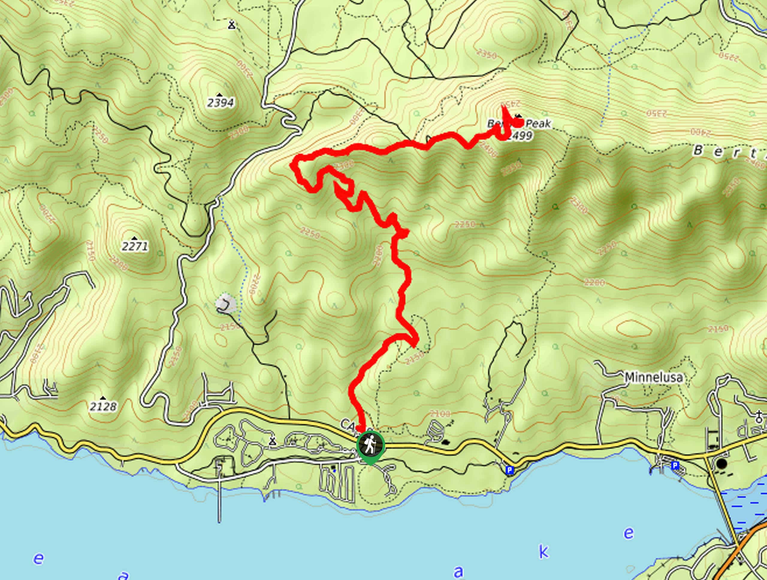 Bertha Peak Trail Map