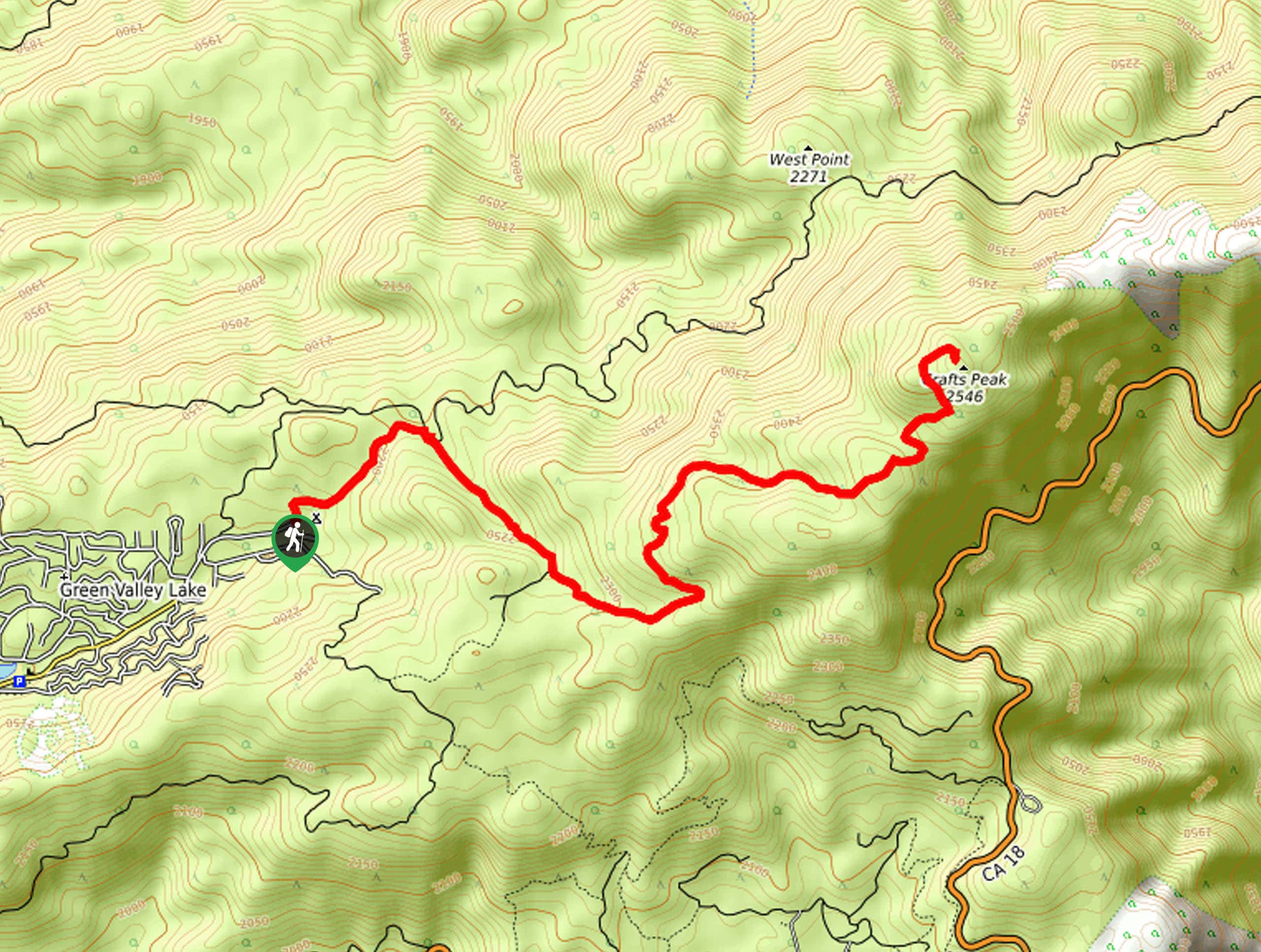 Crafts Peak Trail Map