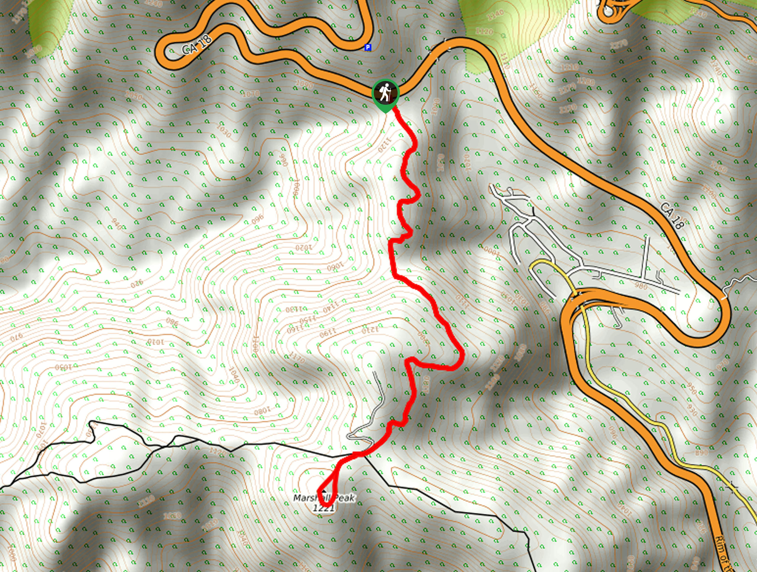 Marshall Peak Trail Map