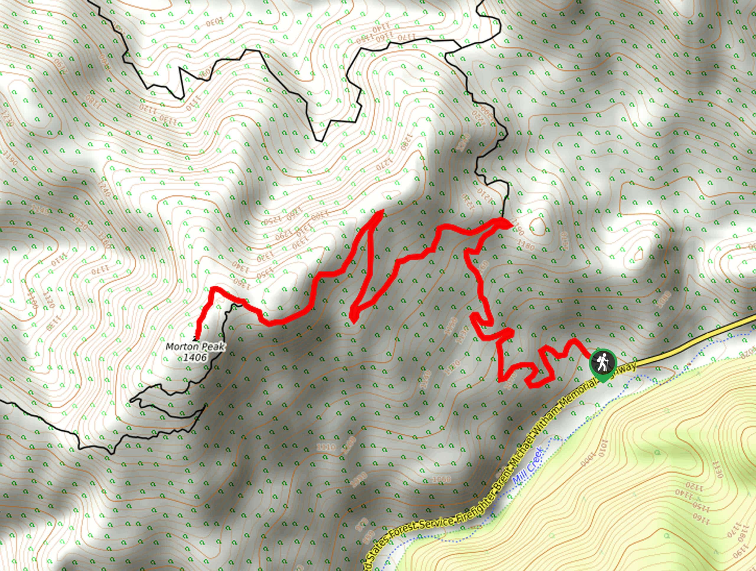 Morton Peak Hike Map