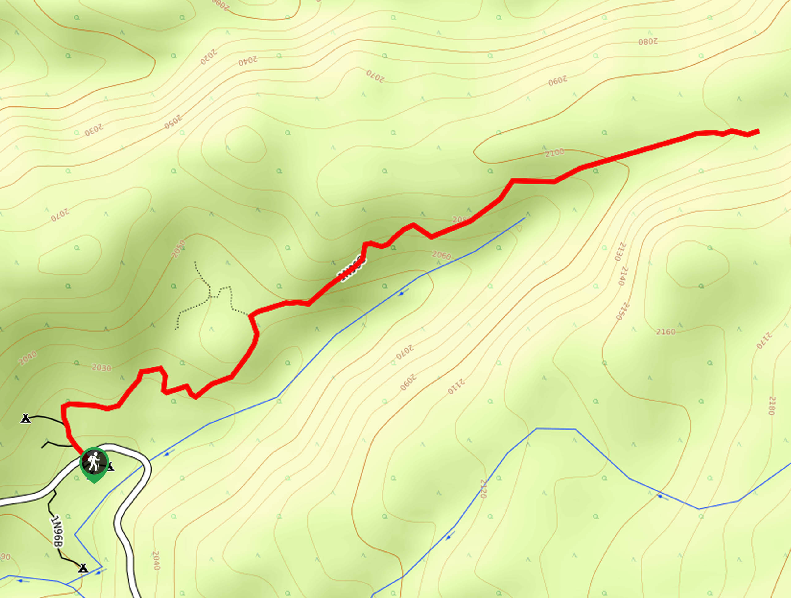 Road 1N96C Hike Map