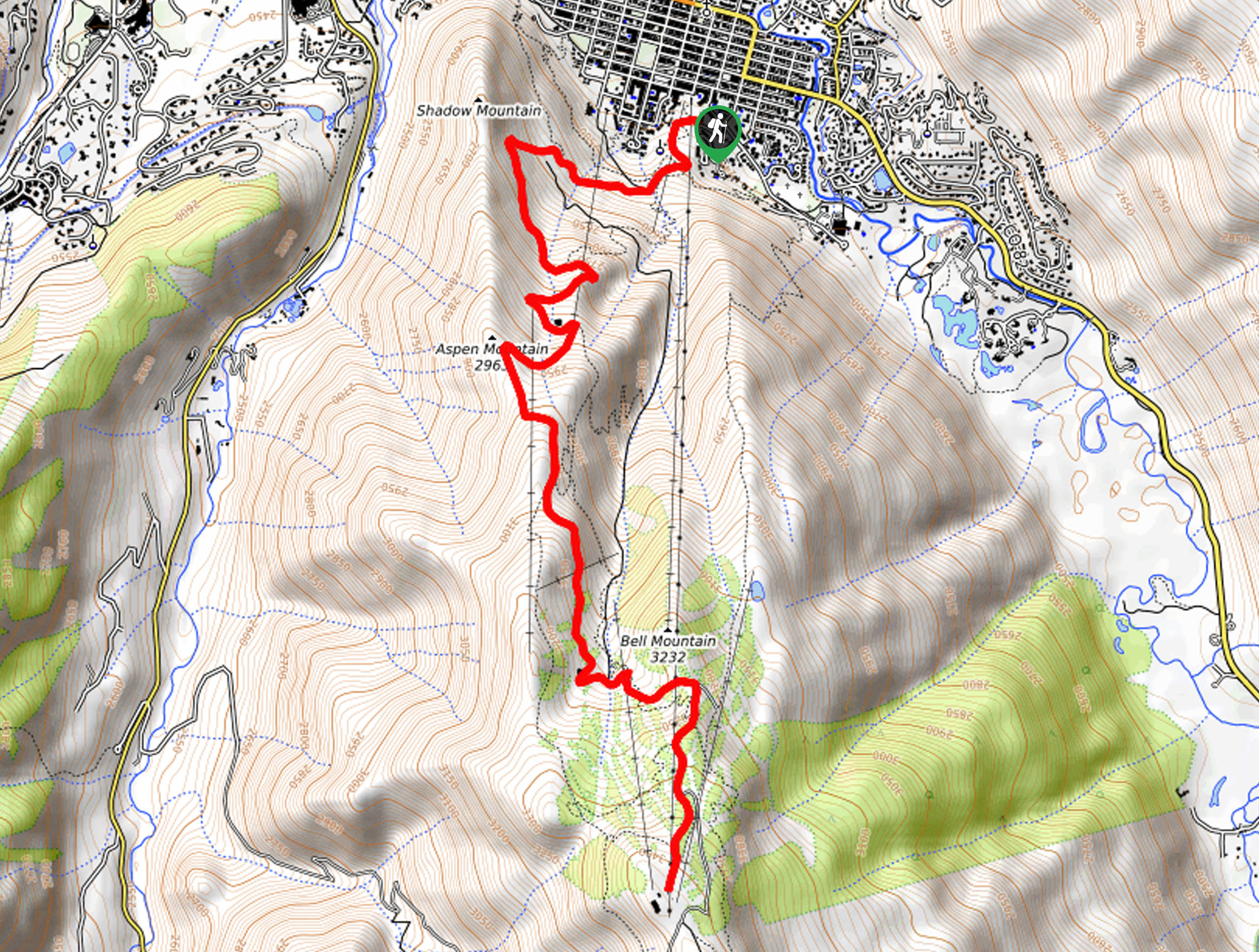 Aspen Mountain Trail Map