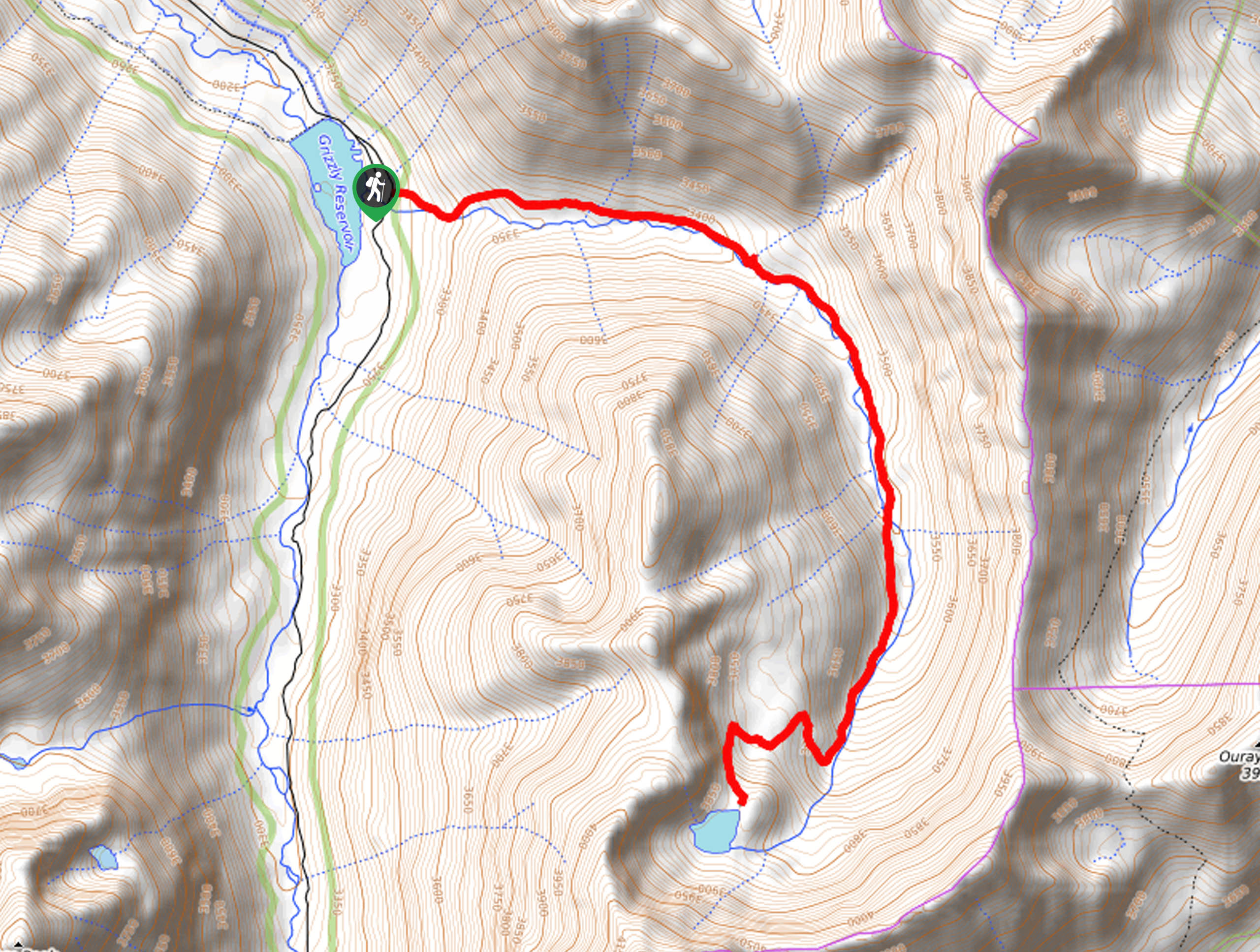 Grizzly Lake Trail Map