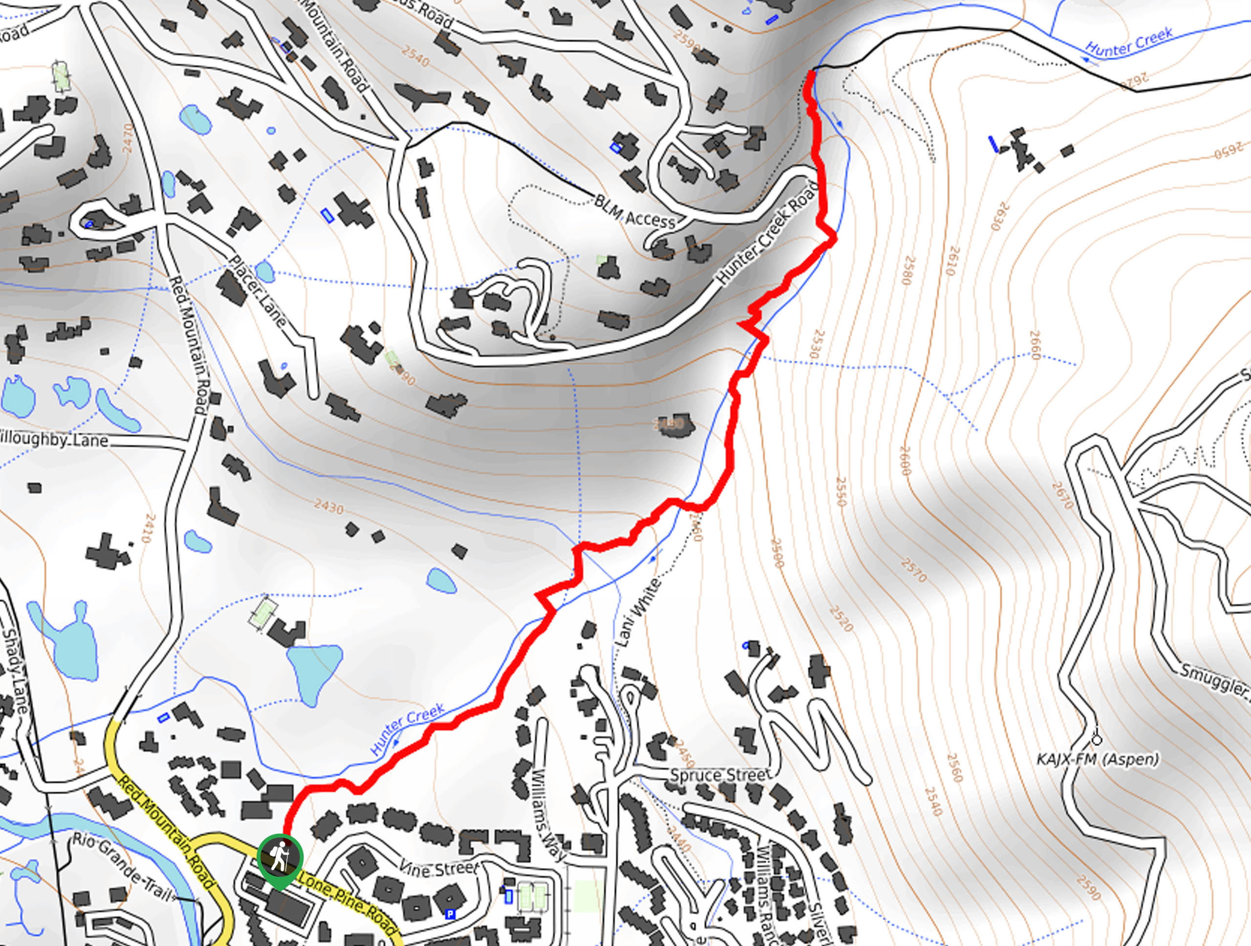 Lower Hunter Creek Trail Map
