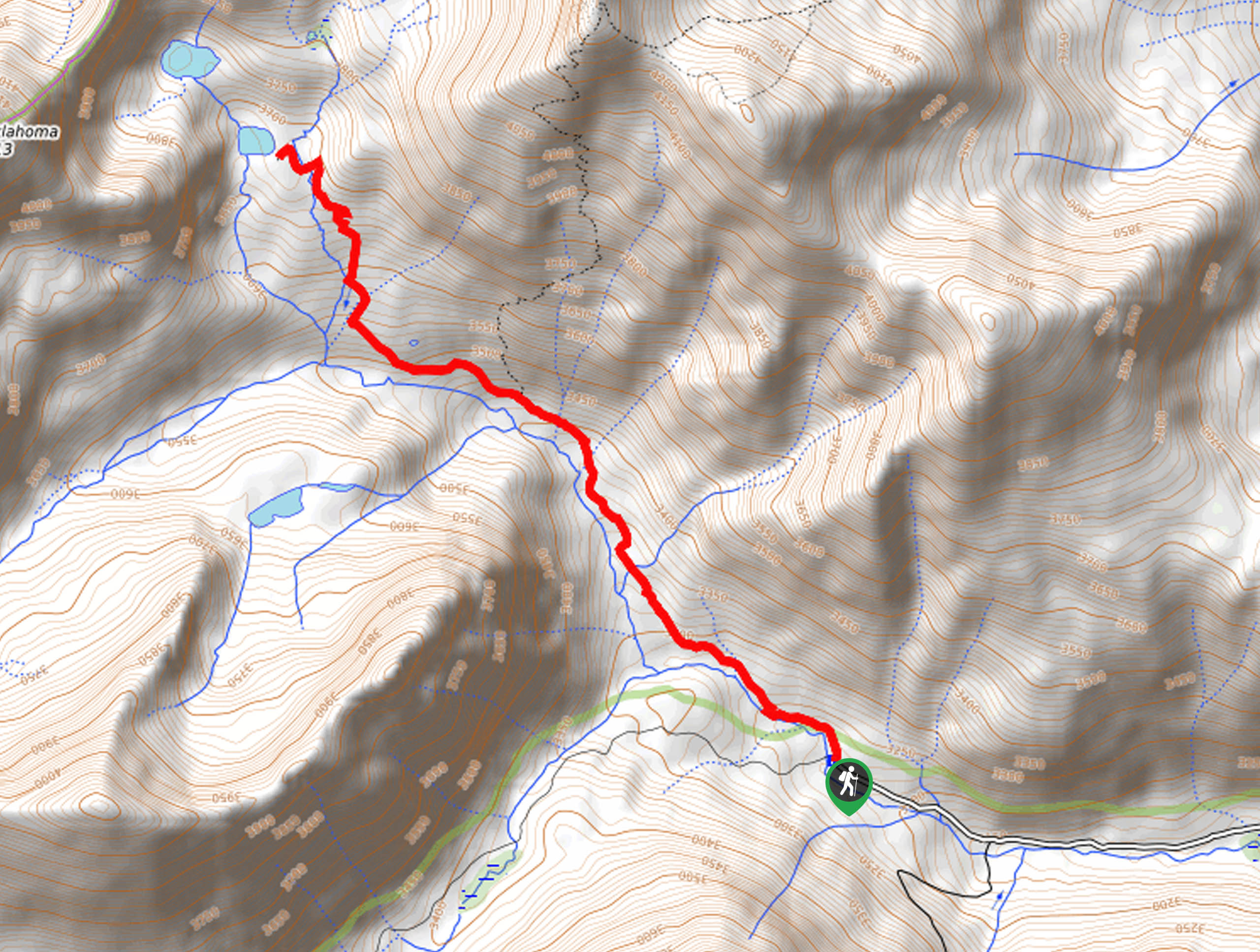 North Halfmoon Lakes Hike Map
