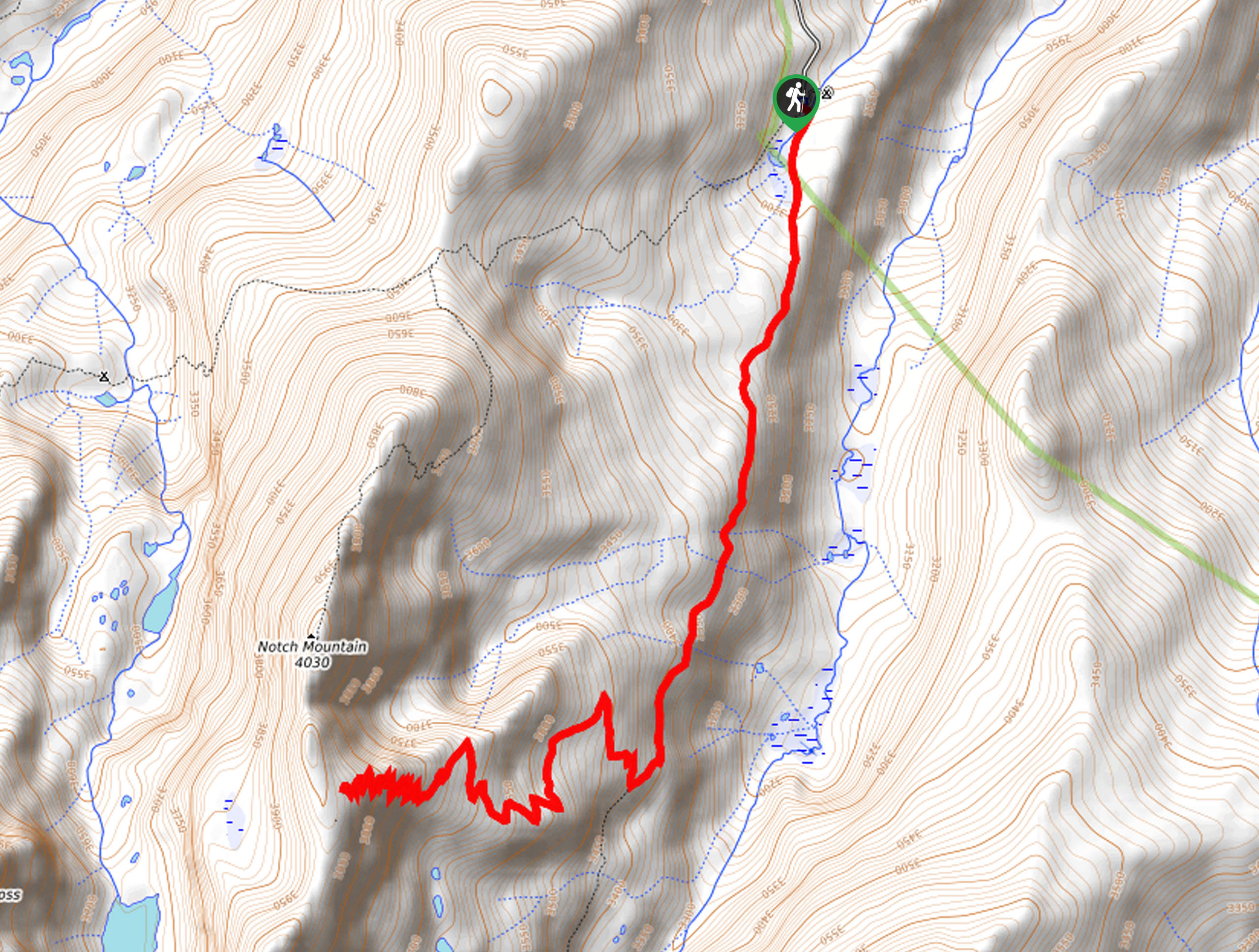 Notch Mountain Hike Map