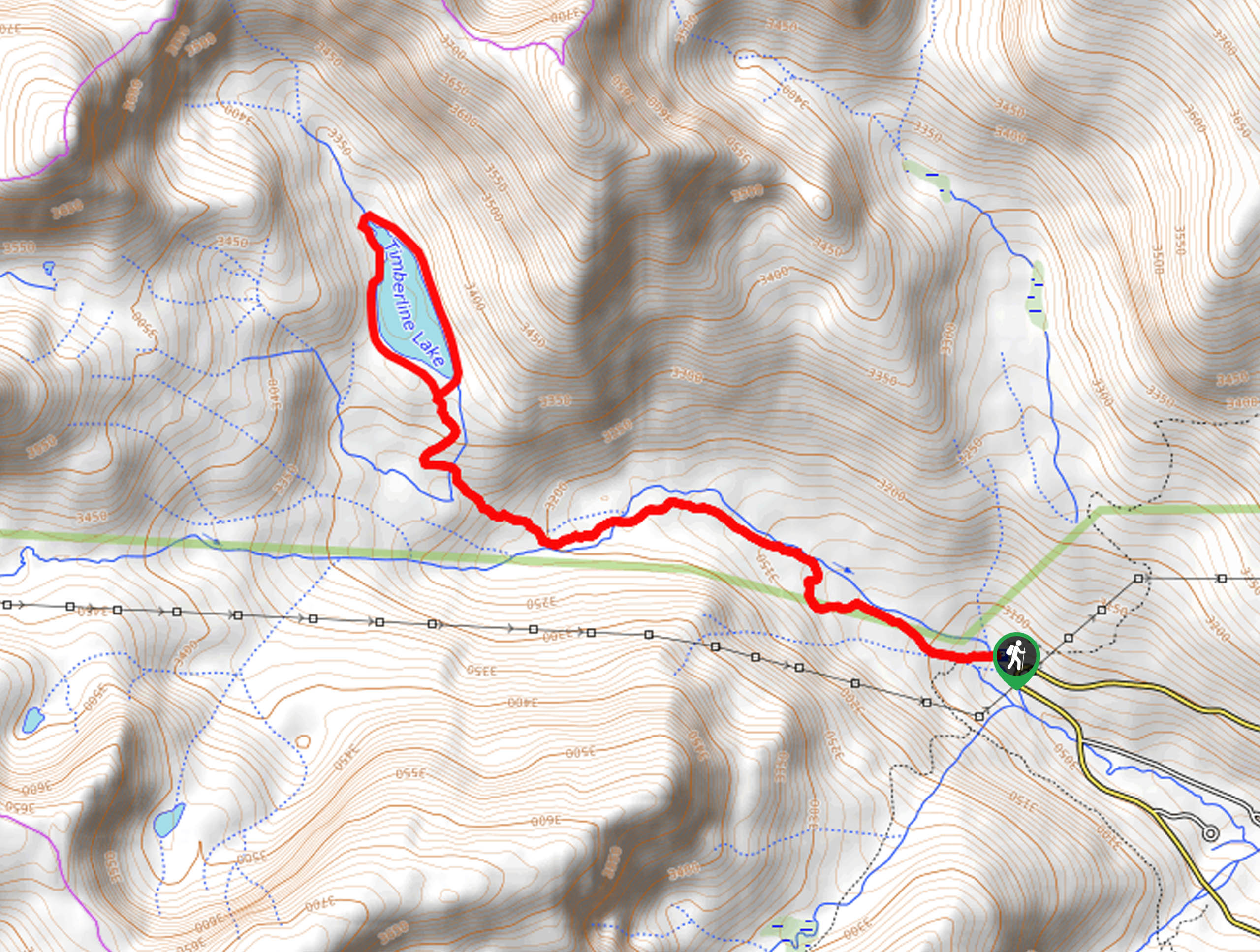 Timberline Lake Trail Map