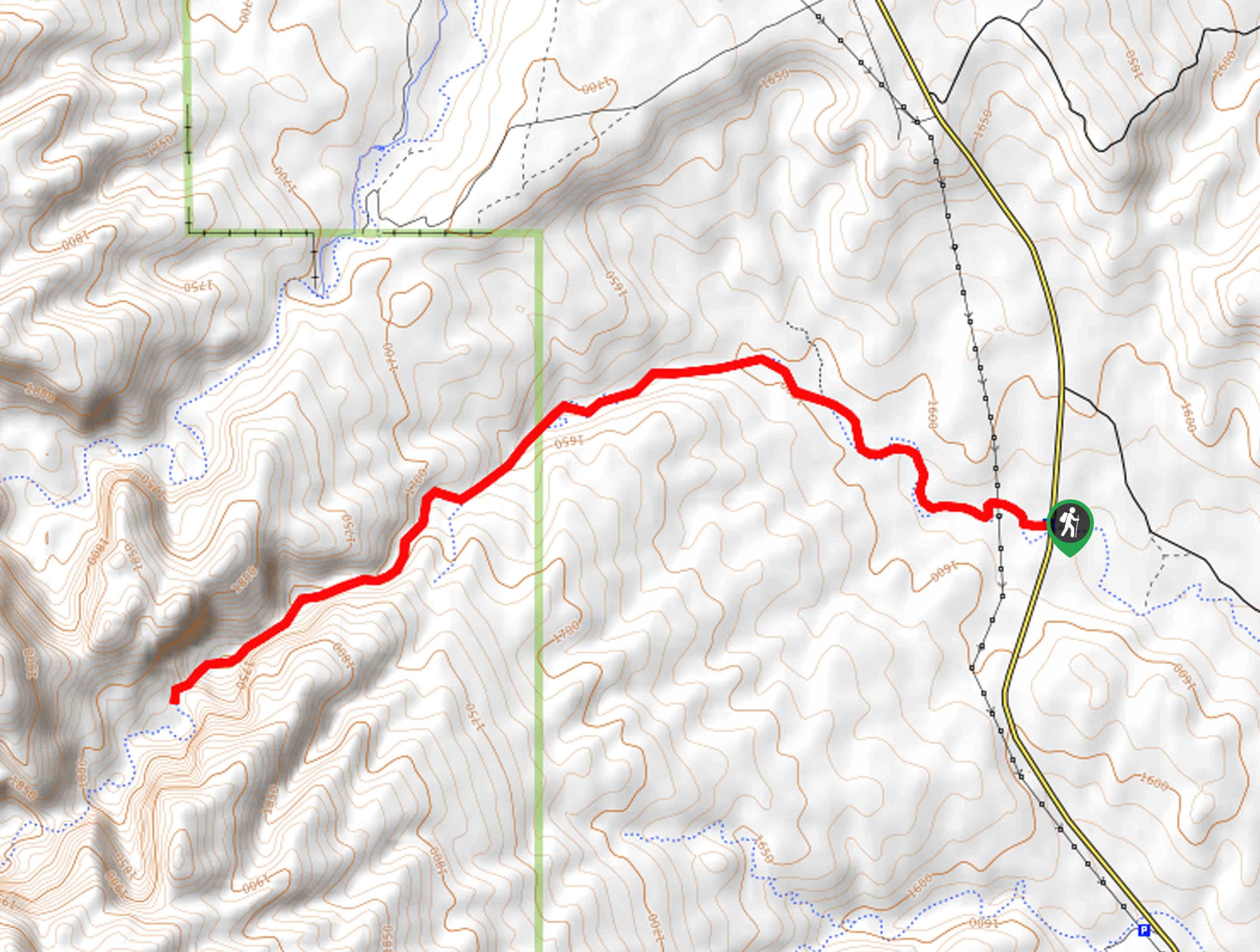 Burro Wash Trail Map