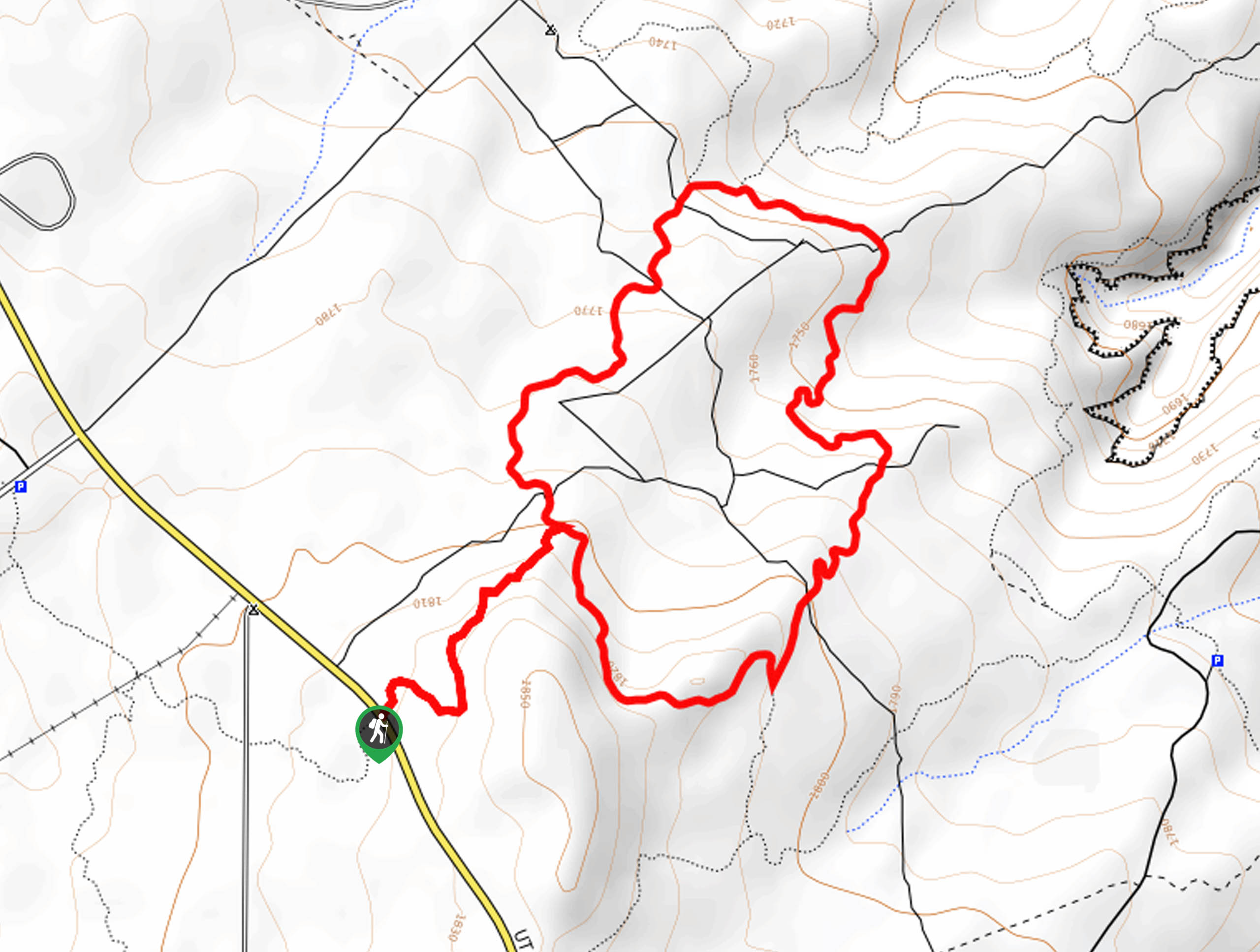 Mustang Loop Trail Map