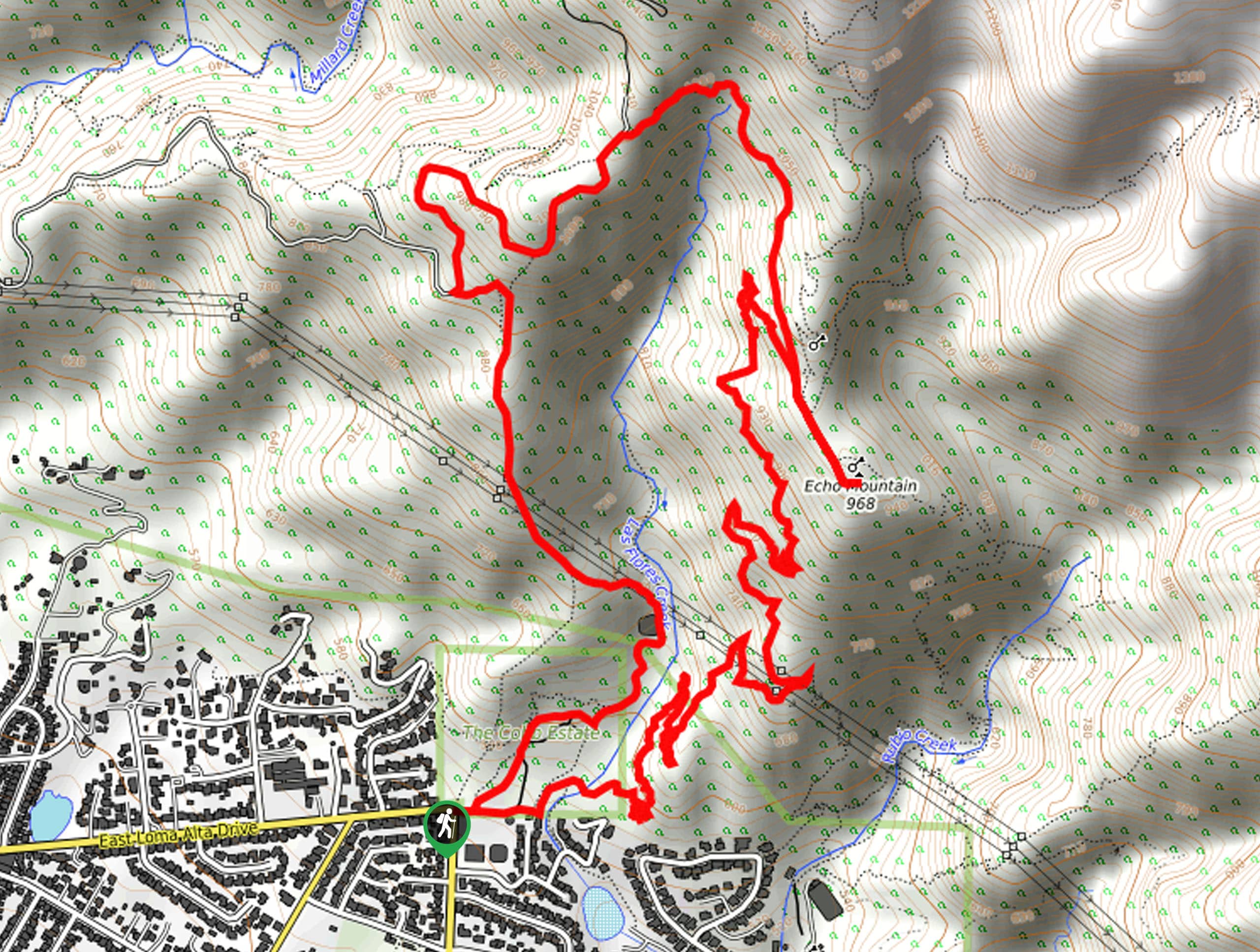 Echo Mountain Loop Trail Map