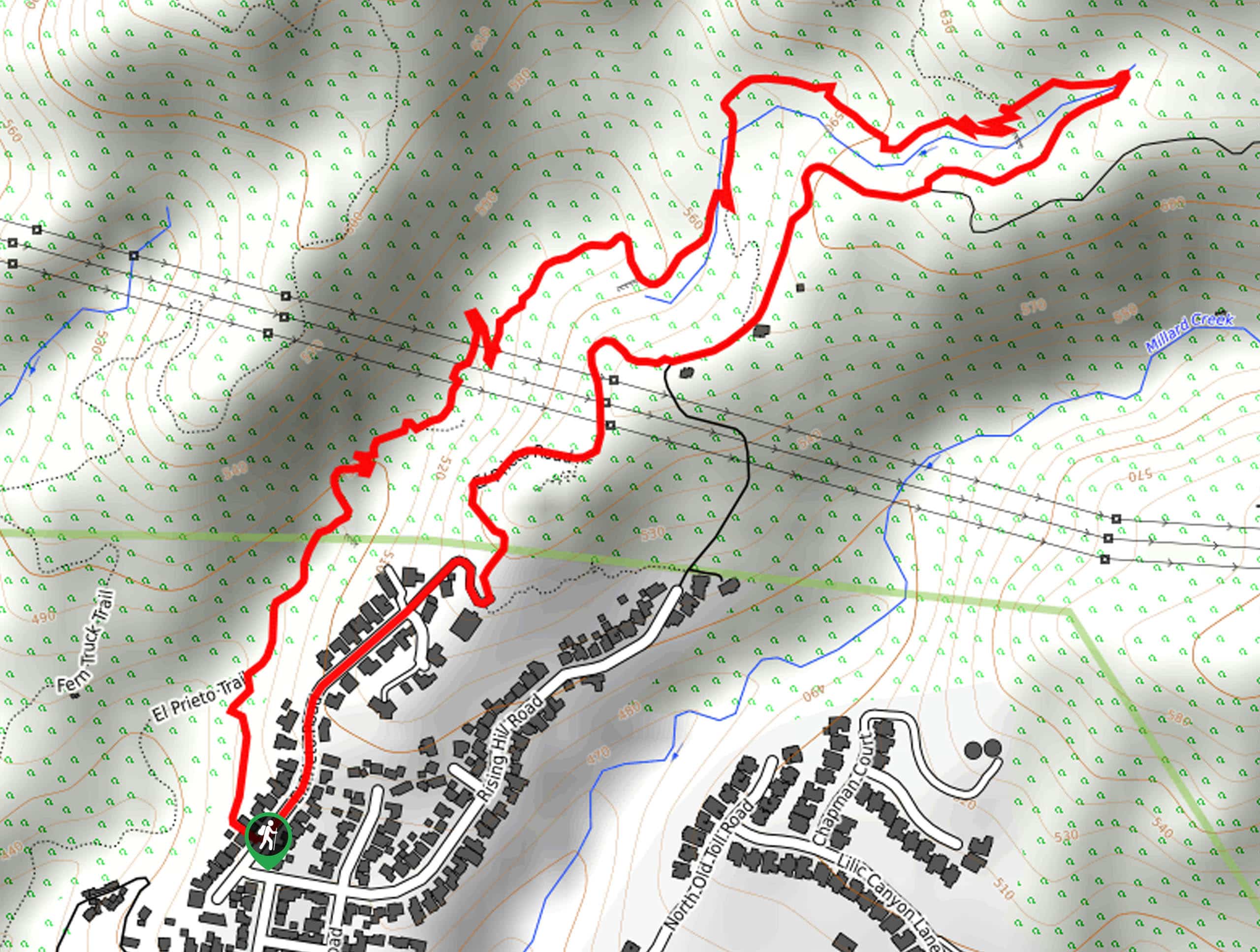 El Prieto Loop Trail Map