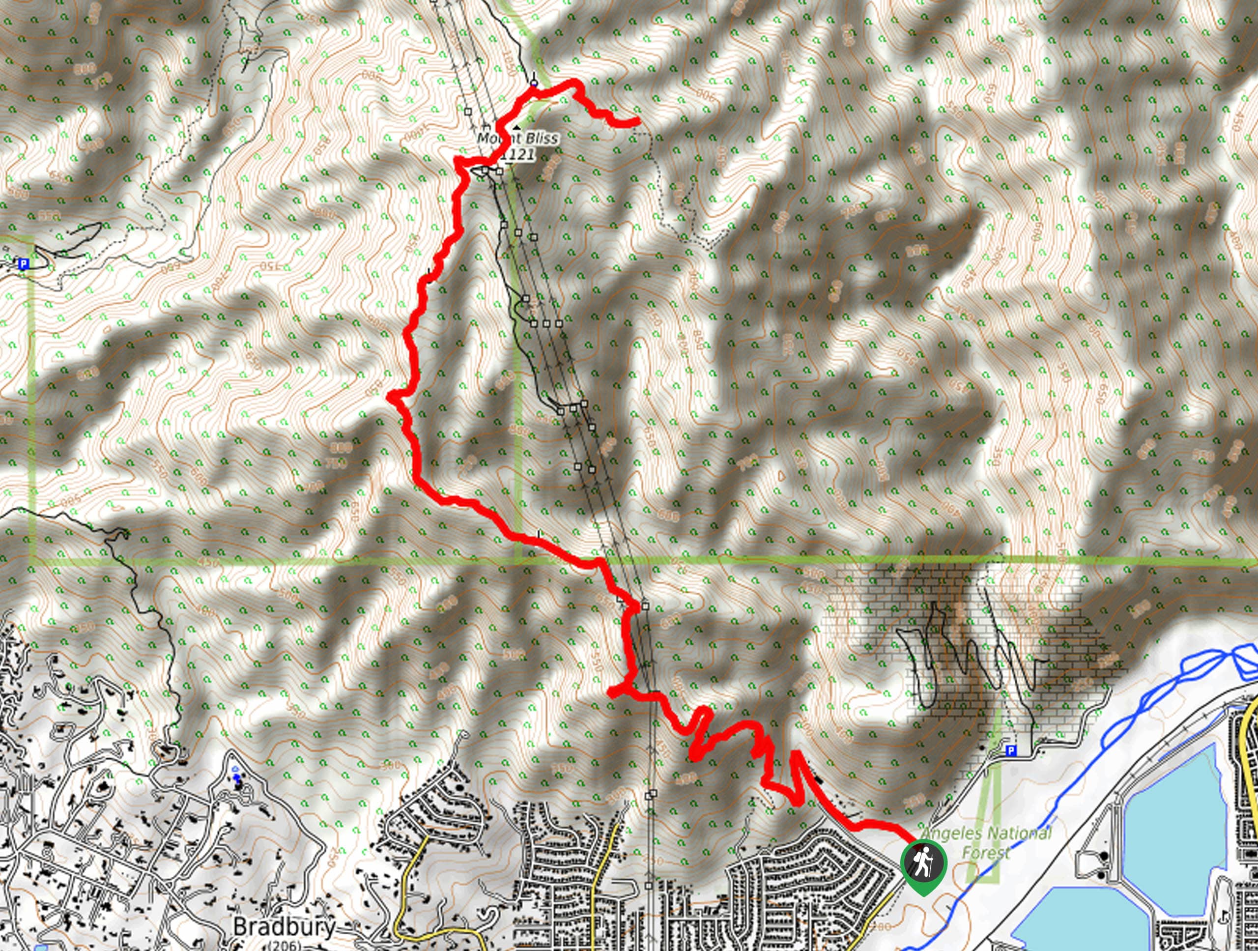 Mount Bliss: Van Tassel Trail Map